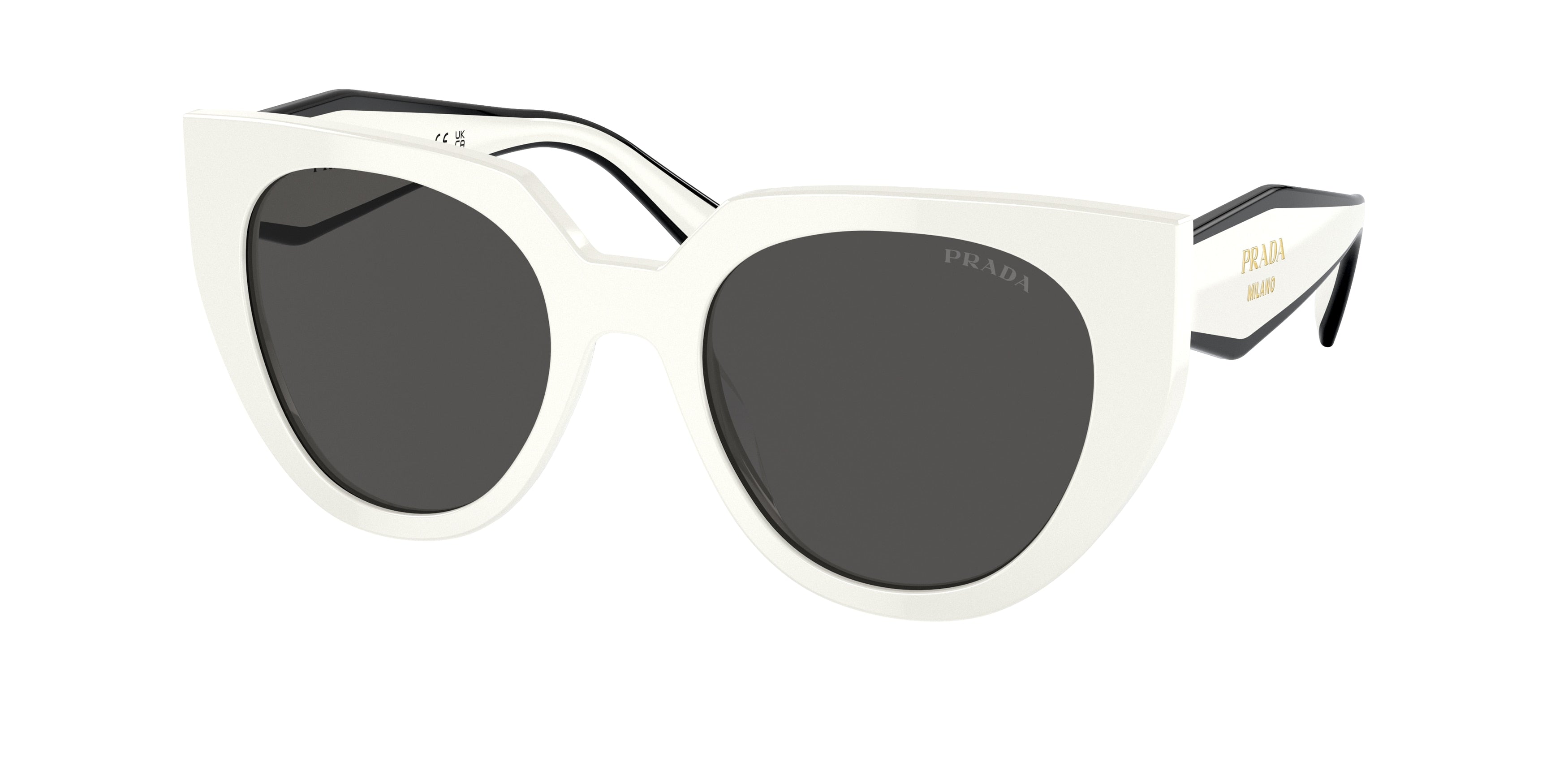 Prada PR14WS Cat Eye Sunglasses 1425S0-Talc 52-140-20 - Color Map White
