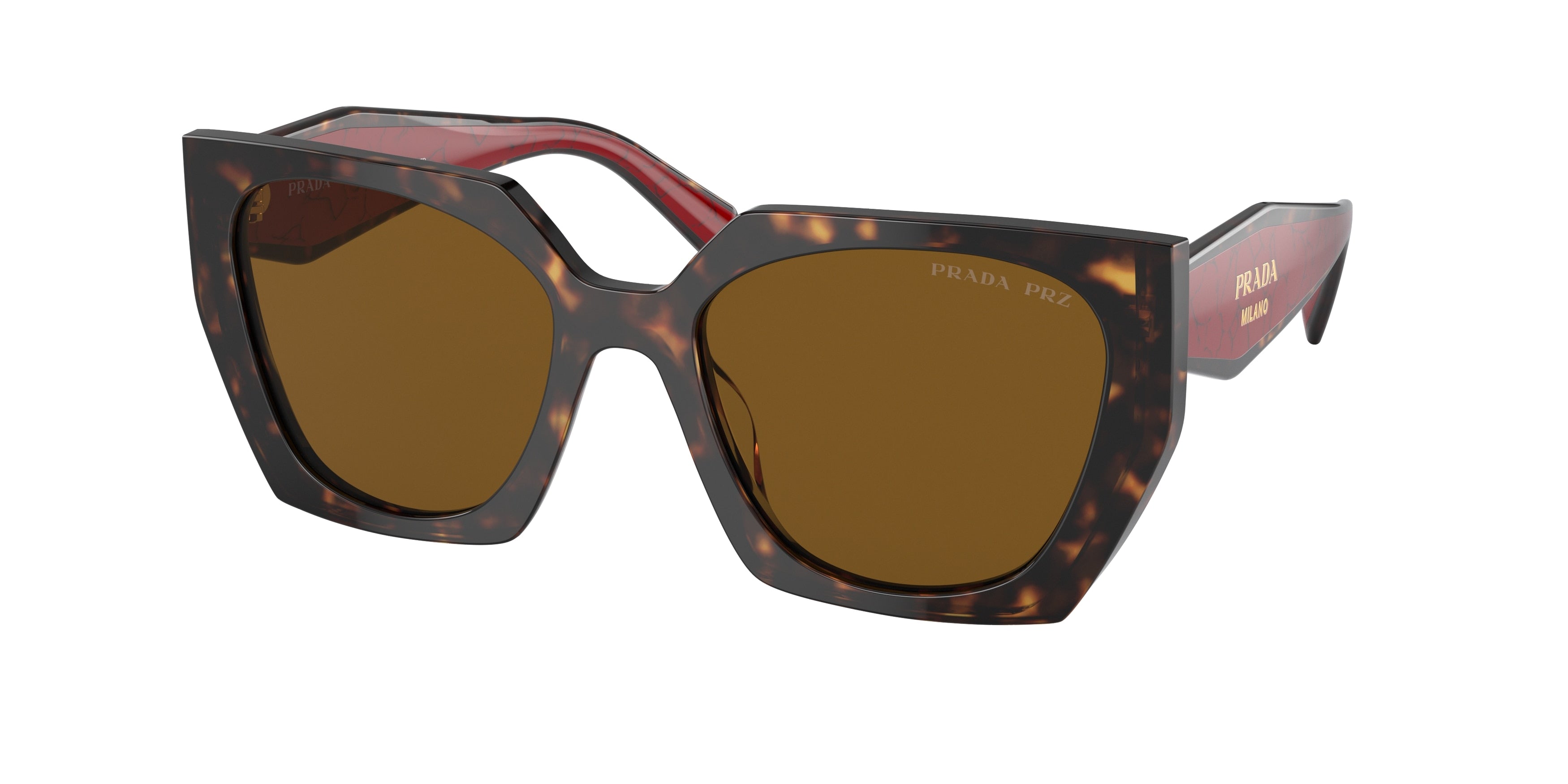 Prada PR15WS Rectangle Sunglasses 2AU5Y1-Tortoise 54-140-19 - Color Map Tortoise