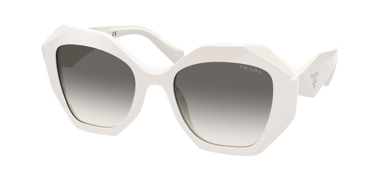 Prada PR16WS Irregular Sunglasses 142130-Talc 53-145-20 - Color Map White