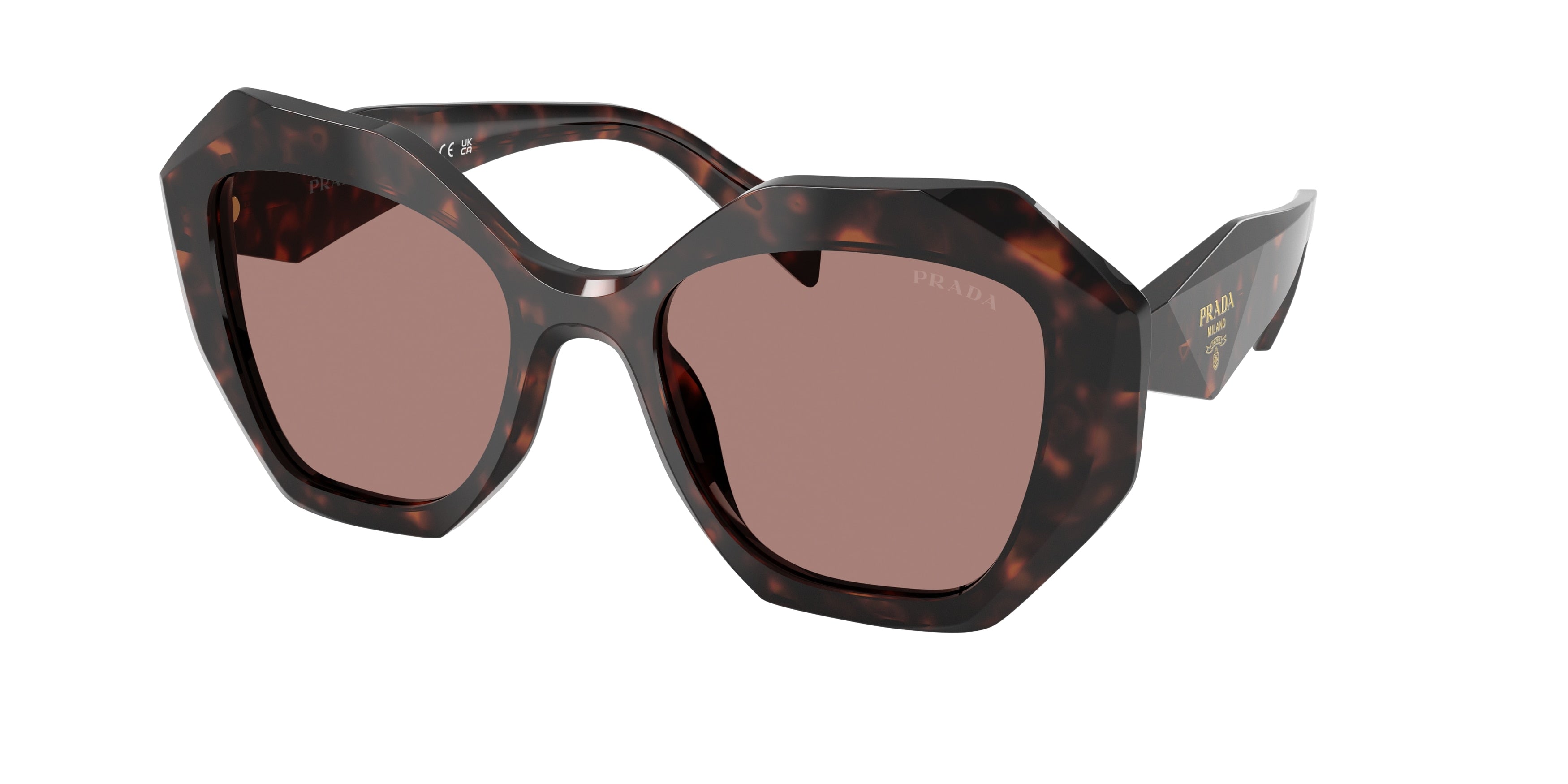 Prada PR16WS Irregular Sunglasses 17N60B-Root Tortoise 53-145-20 - Color Map Tortoise