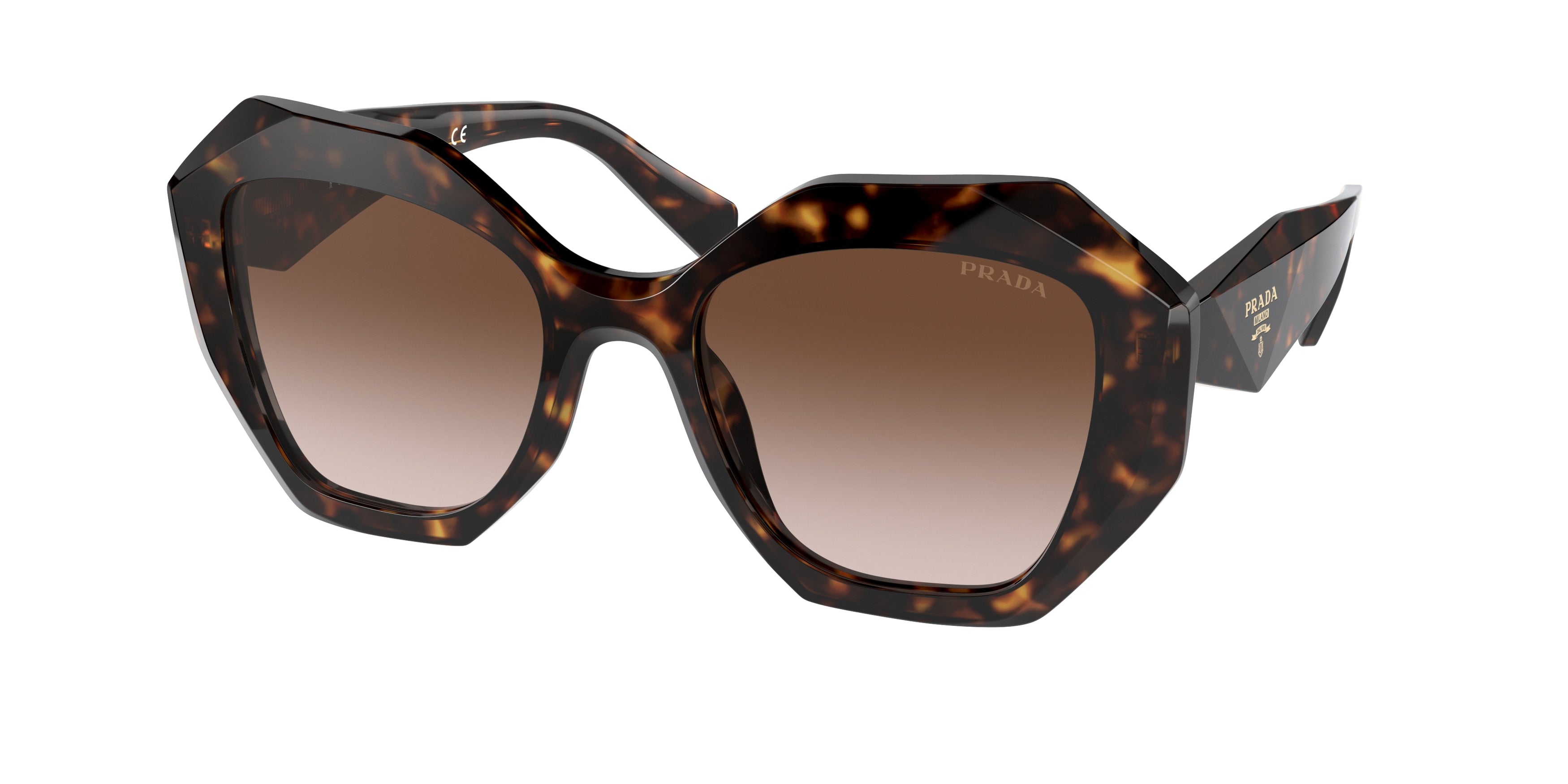 Prada PR16WS Irregular Sunglasses 2AU6S1-Tortoise 53-145-20 - Color Map Tortoise