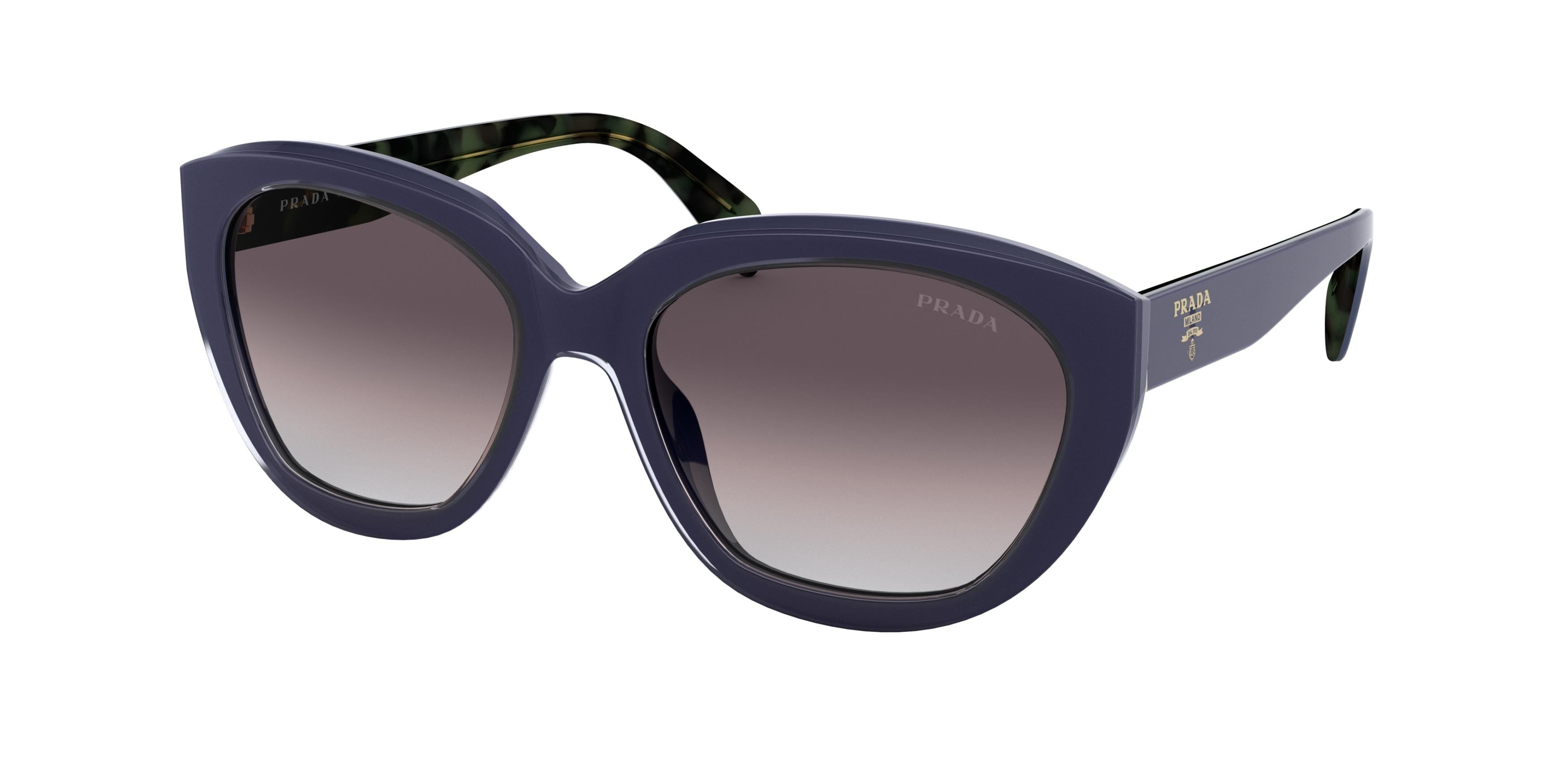 Prada PR16XS Irregular Sunglasses 09C3E2-Blue 56-140-18 - Color Map Blue