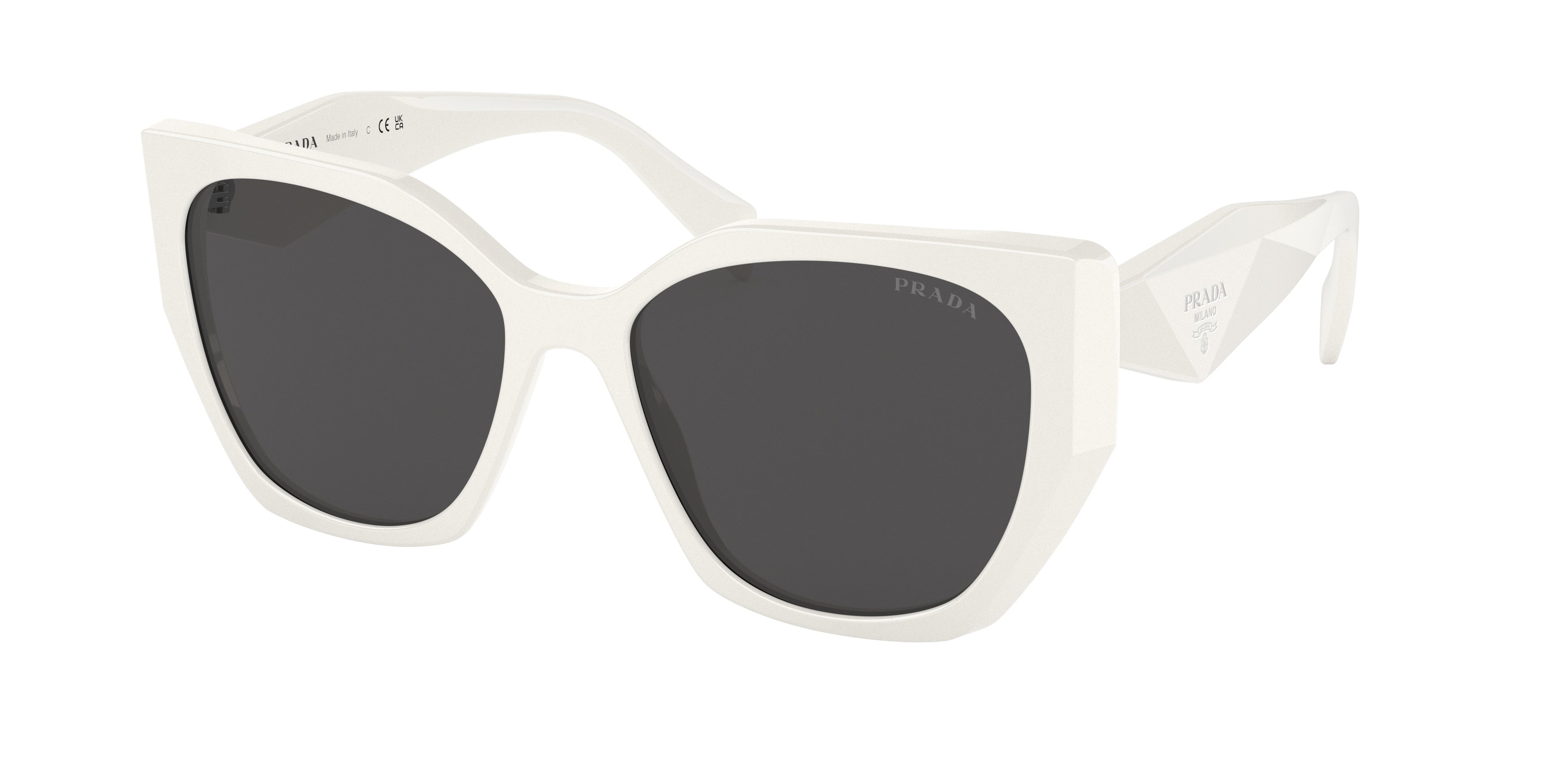 Prada PR19ZS Pillow Sunglasses 1425S0-Talc 55-145-17 - Color Map White