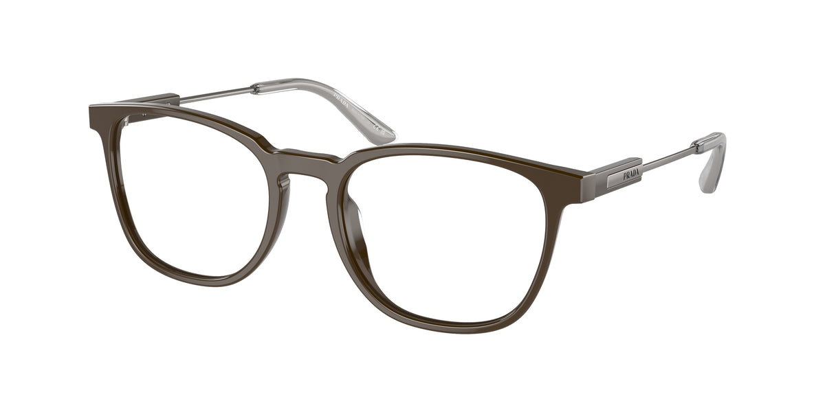 Prada PR19ZV Pillow Eyeglasses 11J1O1-Brown 53-140-19 - Color Map Brown