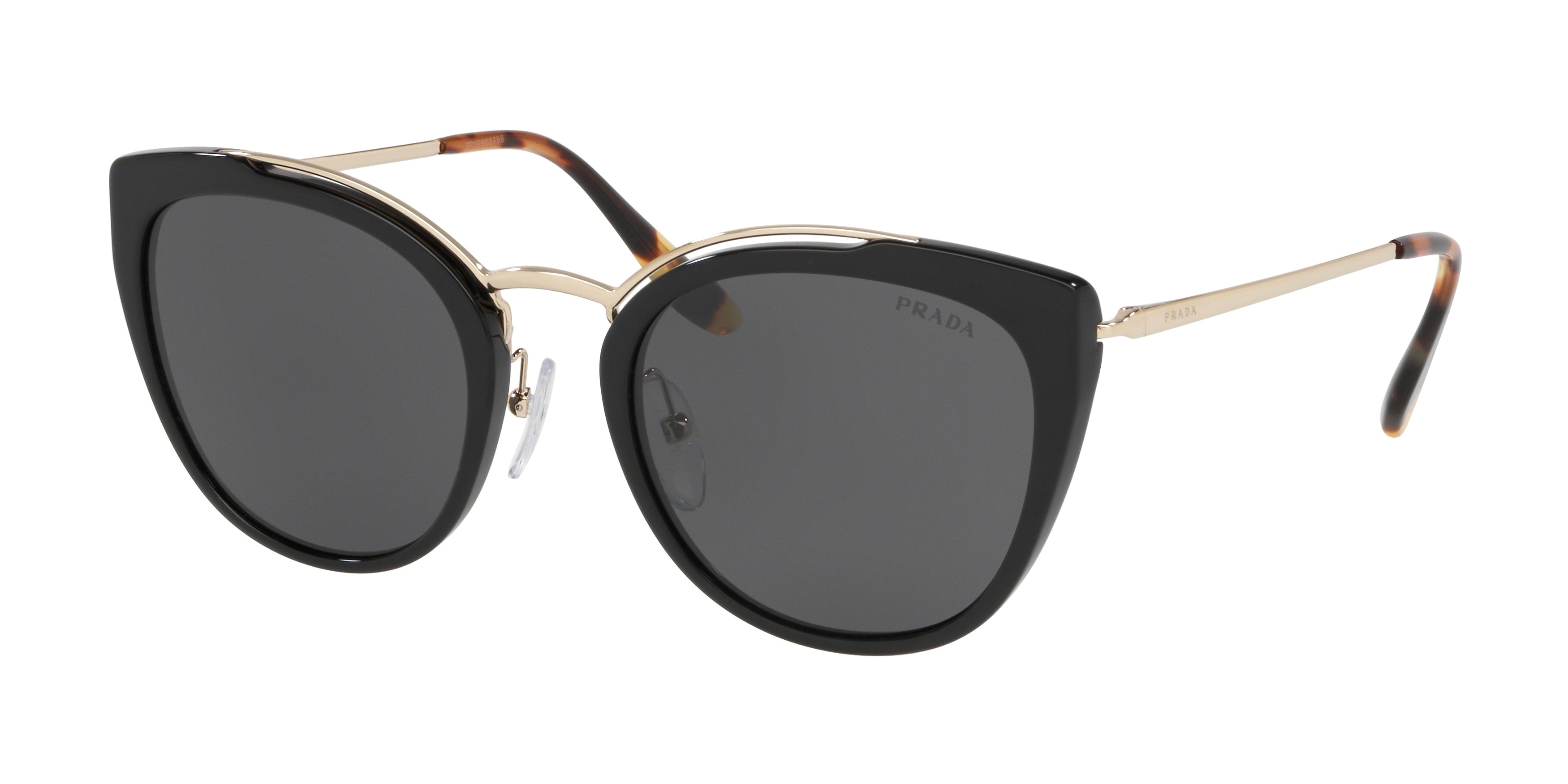 Prada CONCEPTUAL PR20US Square Sunglasses 1AB5S0-Pale Gold/Black 54-140-22 - Color Map Gold