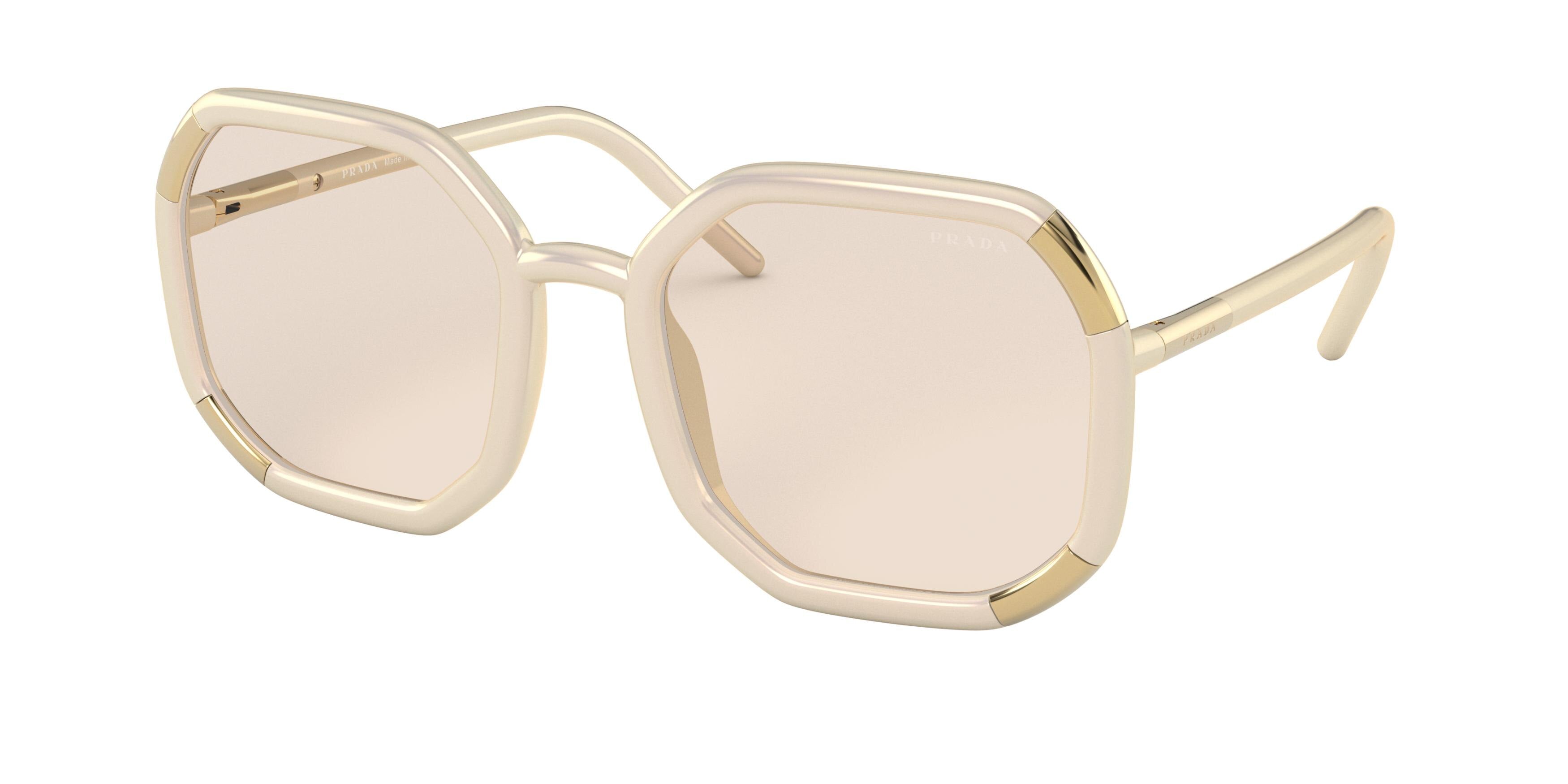 Prada PR20XS Square Sunglasses 04F07C-Ivory 58-140-22 - Color Map Beige