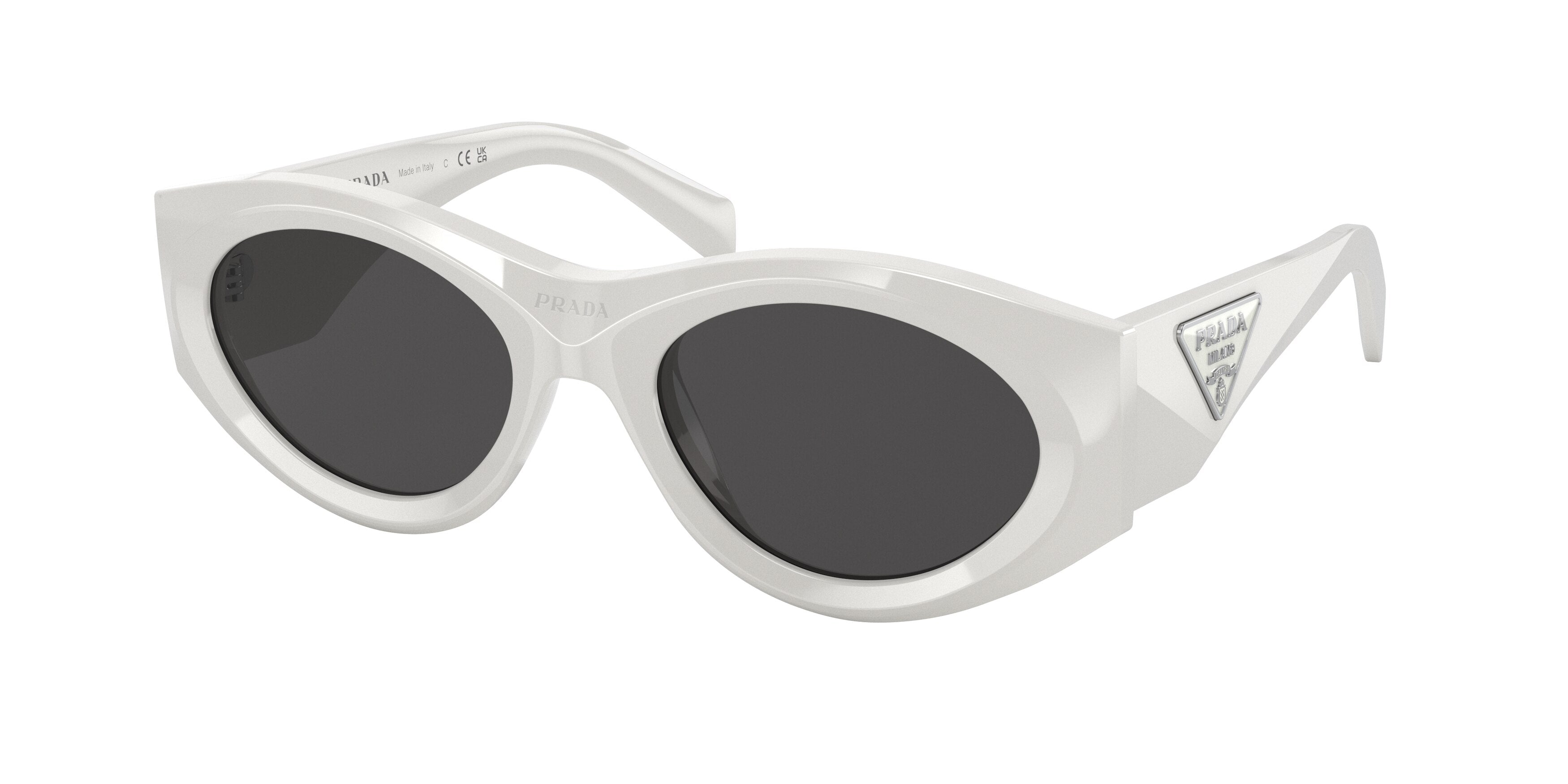 Prada PR20ZS Oval Sunglasses  1425S0-Talc 53-140-20 - Color Map White