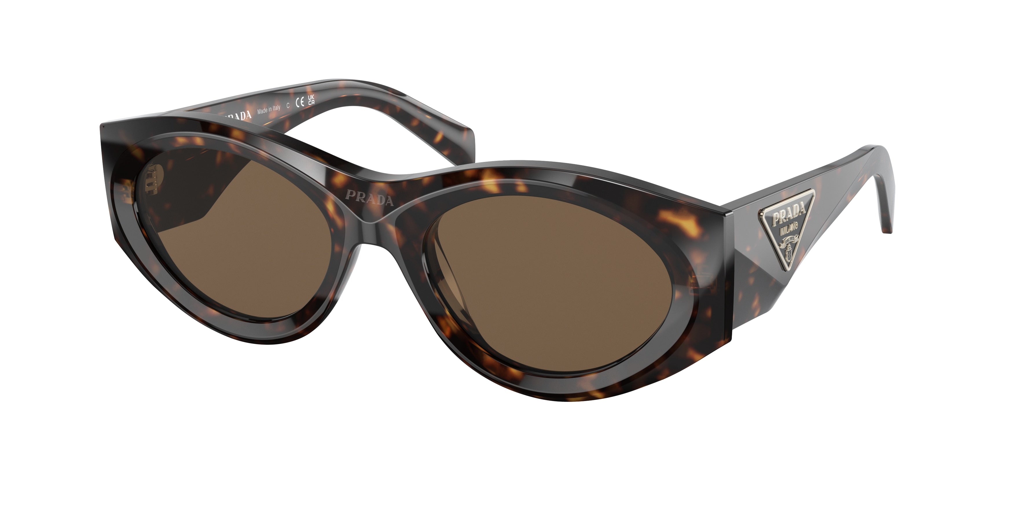 Prada PR20ZS Oval Sunglasses 2AU06B-Tortoise 53-140-20 - Color Map Tortoise