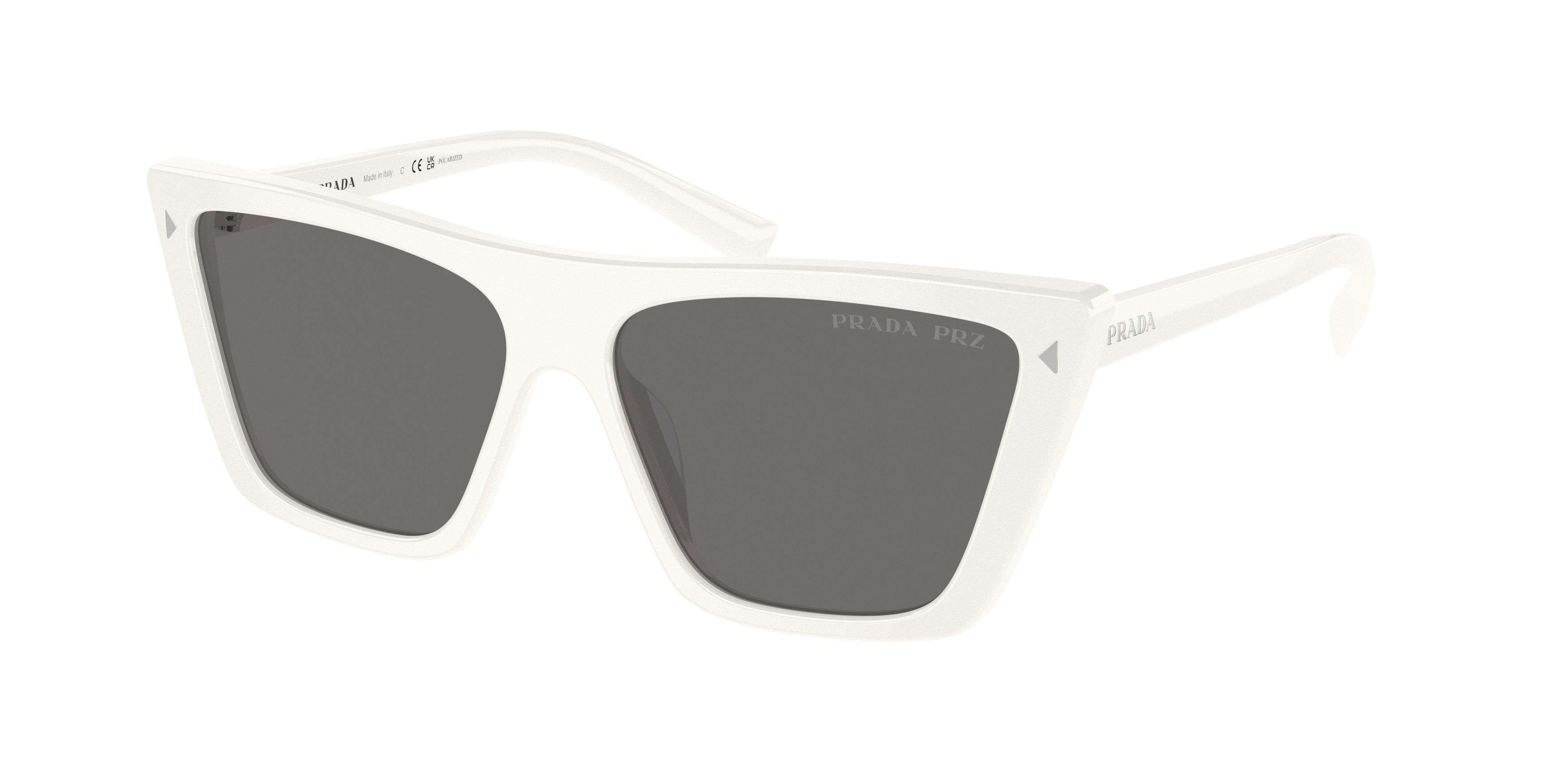Prada PR21ZS Butterfly Sunglasses 1425Z1-Talc 55-145-14 - Color Map White