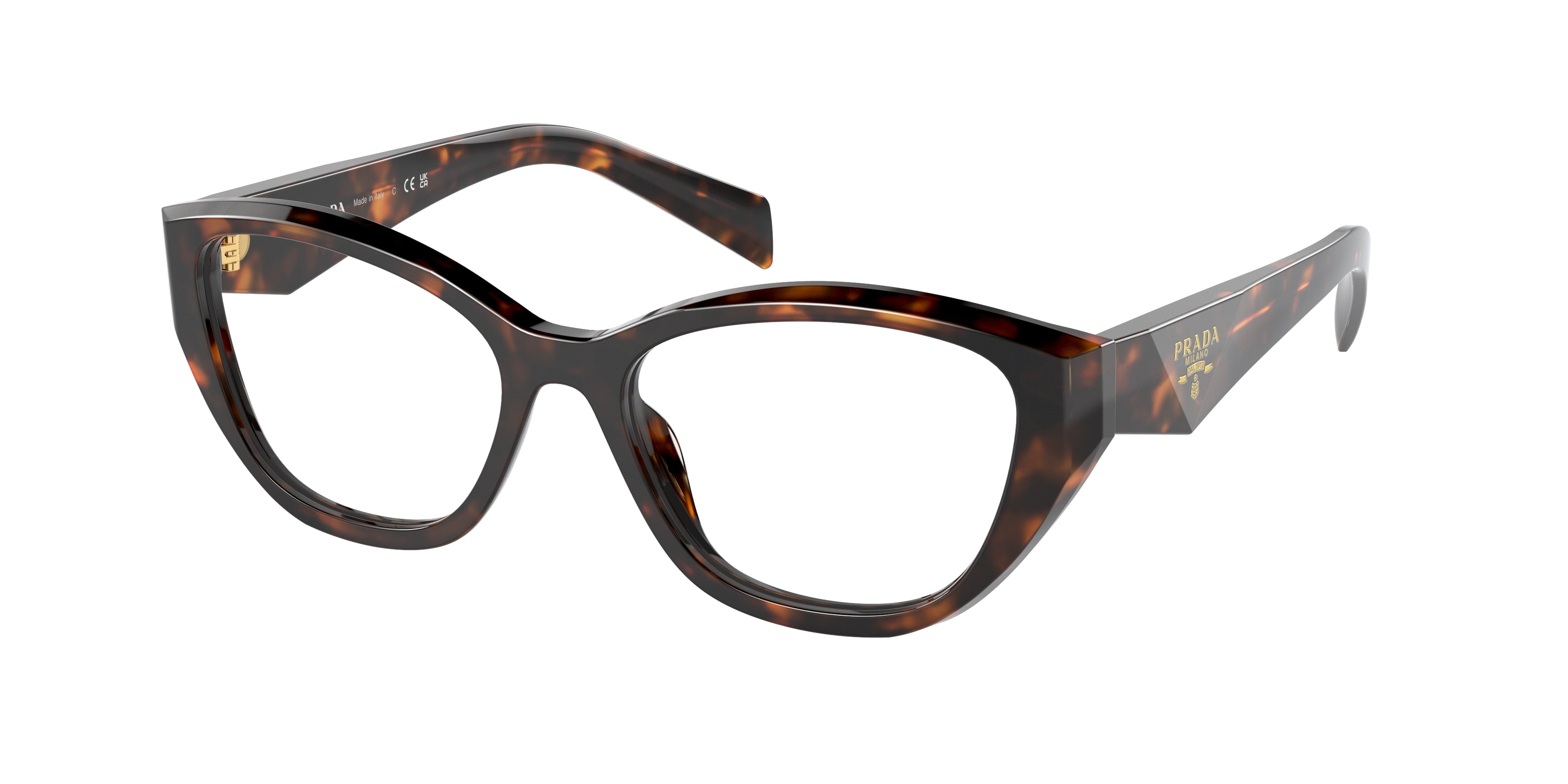 Prada PR21ZV Irregular Eyeglasses 14L1O1-Honey Tortoise 53-145-17 - Color Map Tortoise