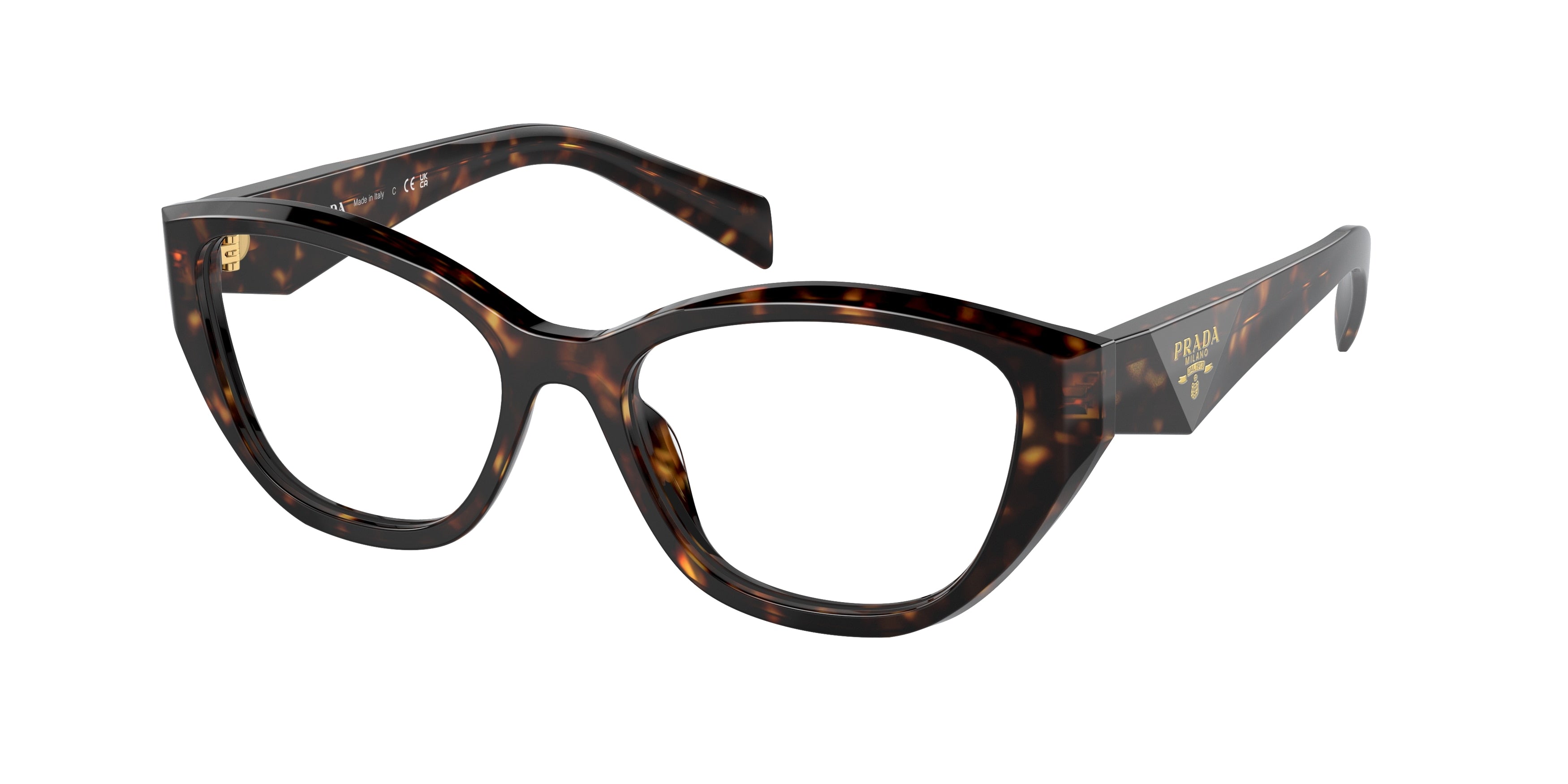 Prada PR21ZV Irregular Eyeglasses 19J1O1-Tortoise 53-145-17 - Color Map Tortoise