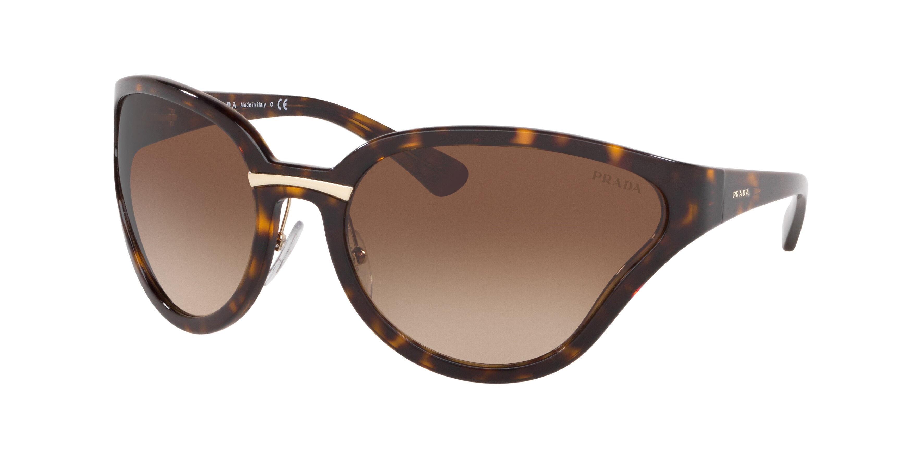 Prada CATWALK PR22VS Butterfly Sunglasses 2AU6S1-Havana 68-115-20 - Color Map Tortoise