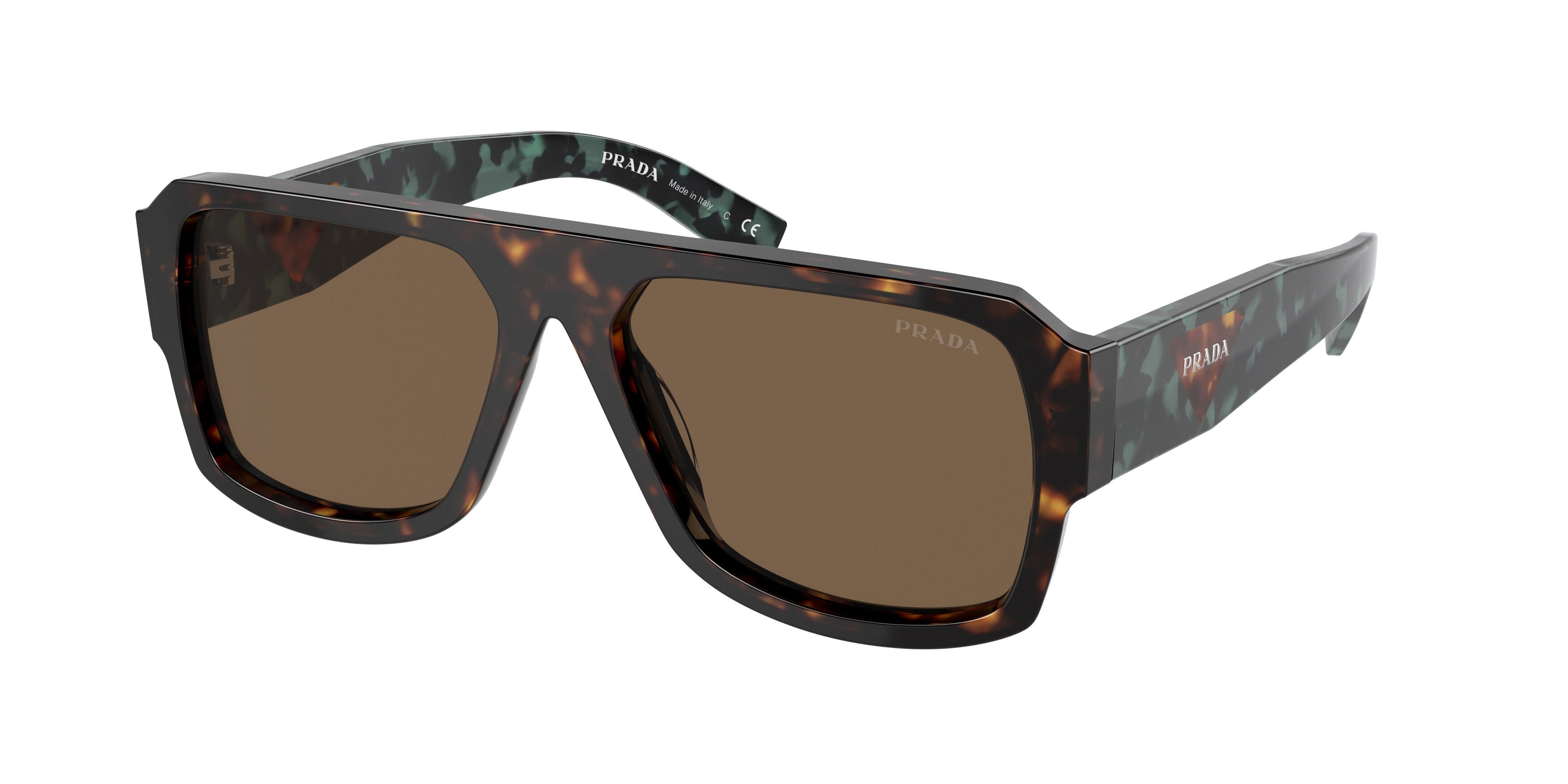 Prada PR22YSF Pilot Sunglasses  2AU06B-Havana 58-140-15 - Color Map Tortoise