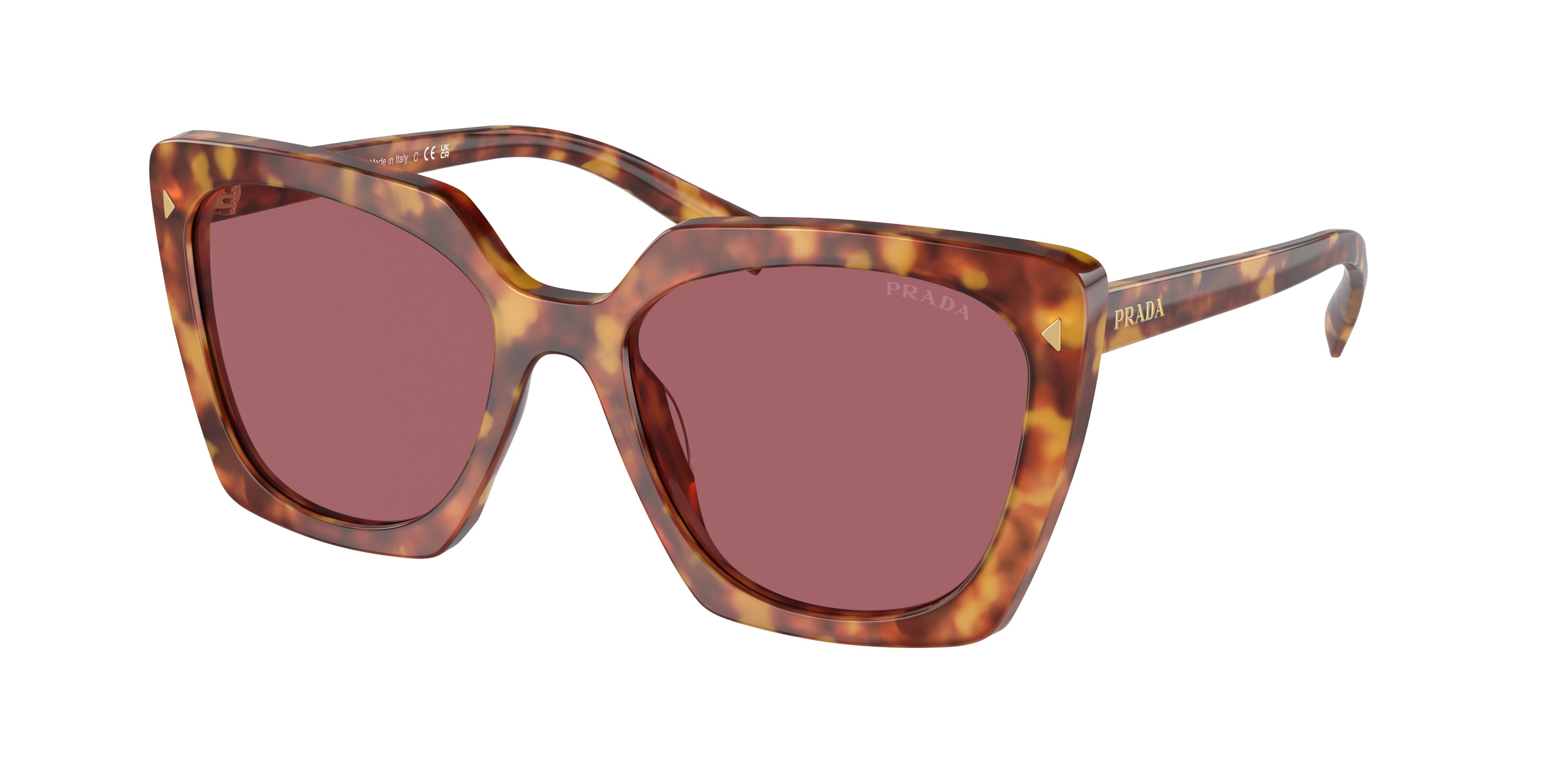 Prada PR23ZSF Square Sunglasses 4BW08S-Light Tortoise 55-145-17 - Color Map Tortoise