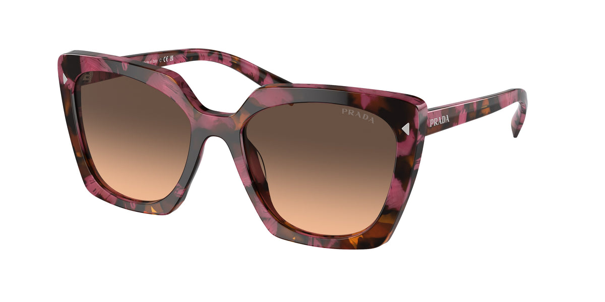 Prada PR23ZS Square Sunglasses for Women — Free Shipping - 54-145-18 / 18N50C-Begonia Cognac Tortoise