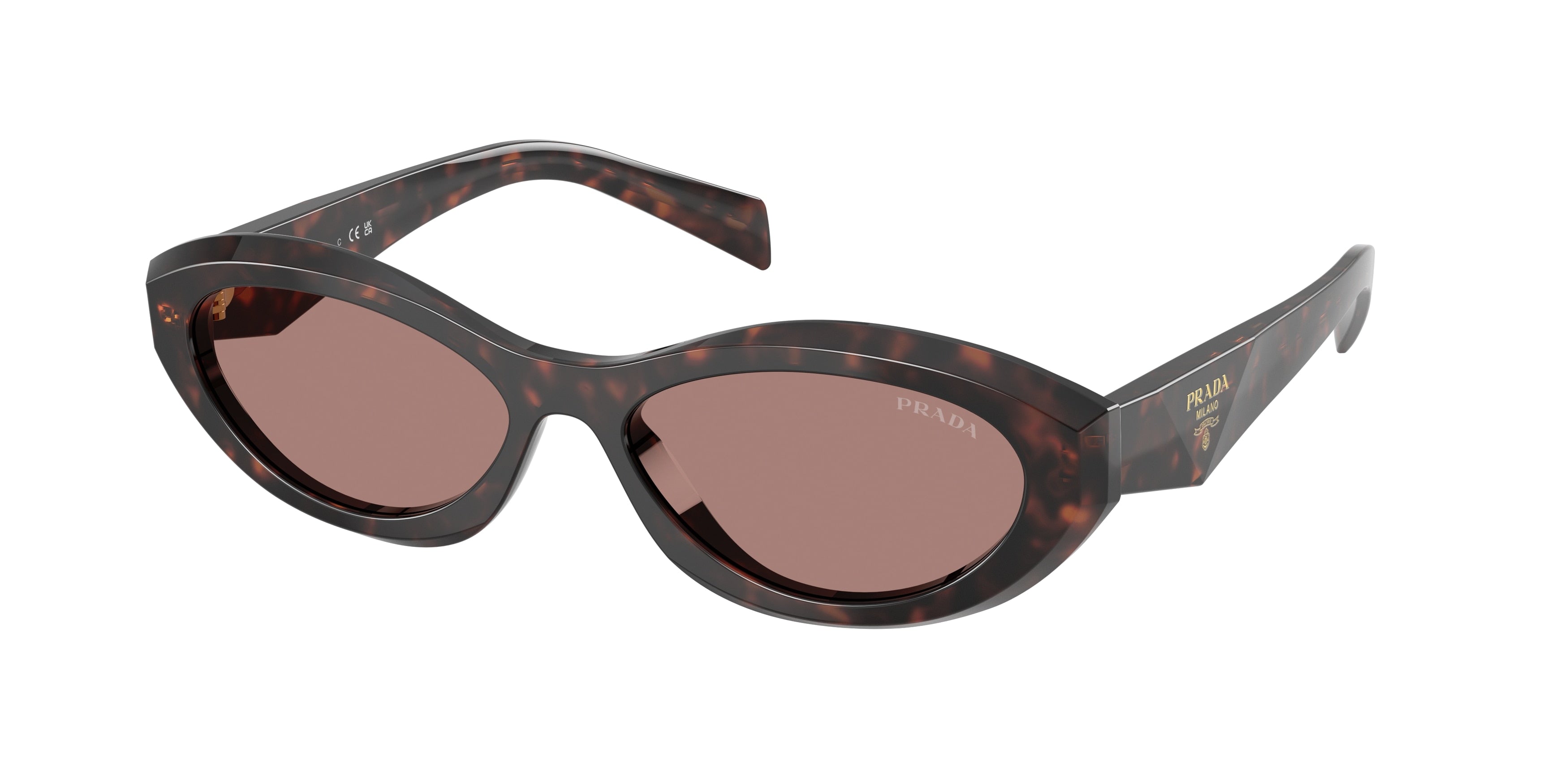 Prada PR26ZSF Irregular Sunglasses 17N60B-Root Tortoise 56-145-15 - Color Map Tortoise