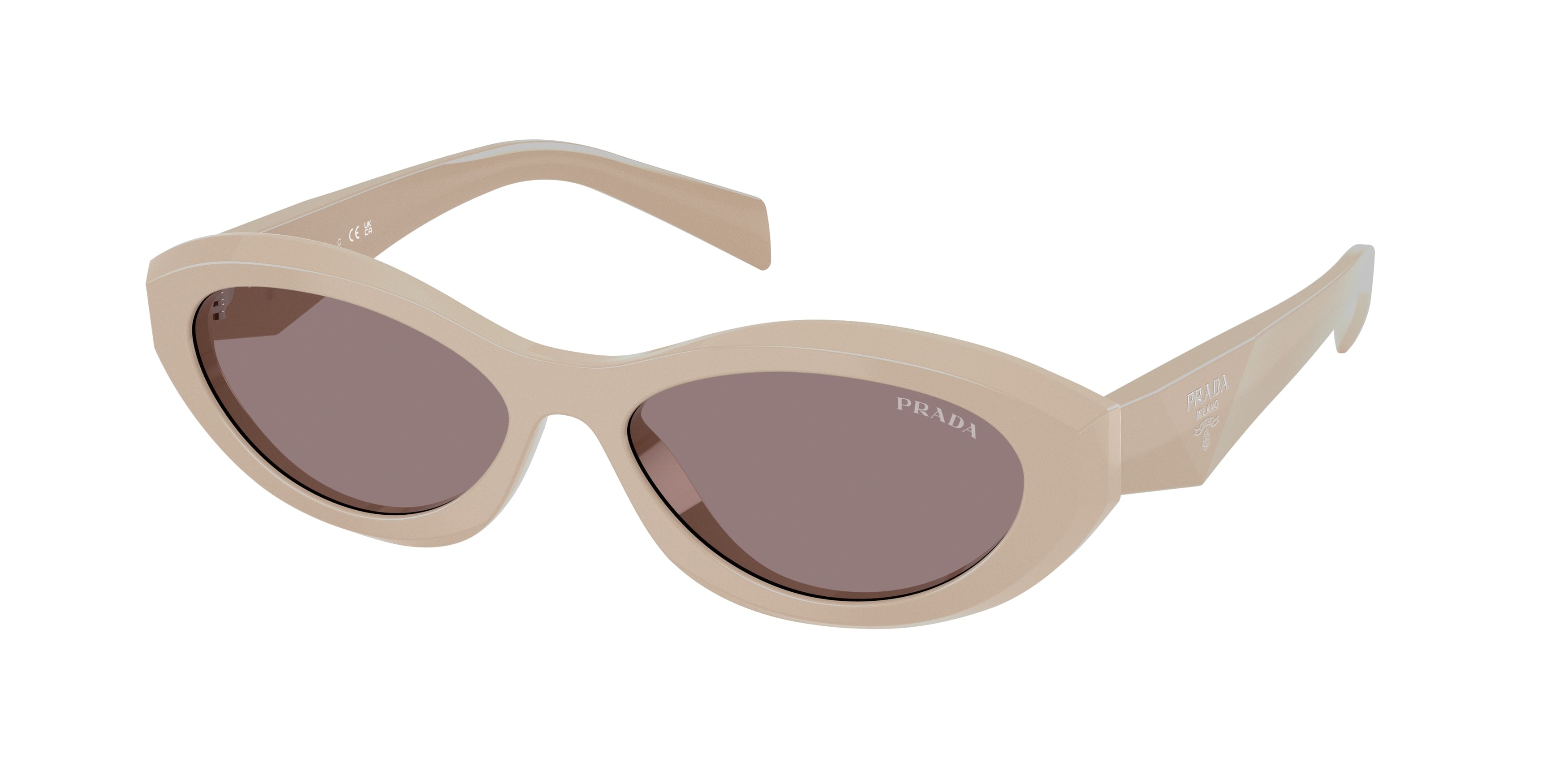 Prada PR26ZSF Irregular Sunglasses 25B6X1-Powder 56-145-15 - Color Map Pink