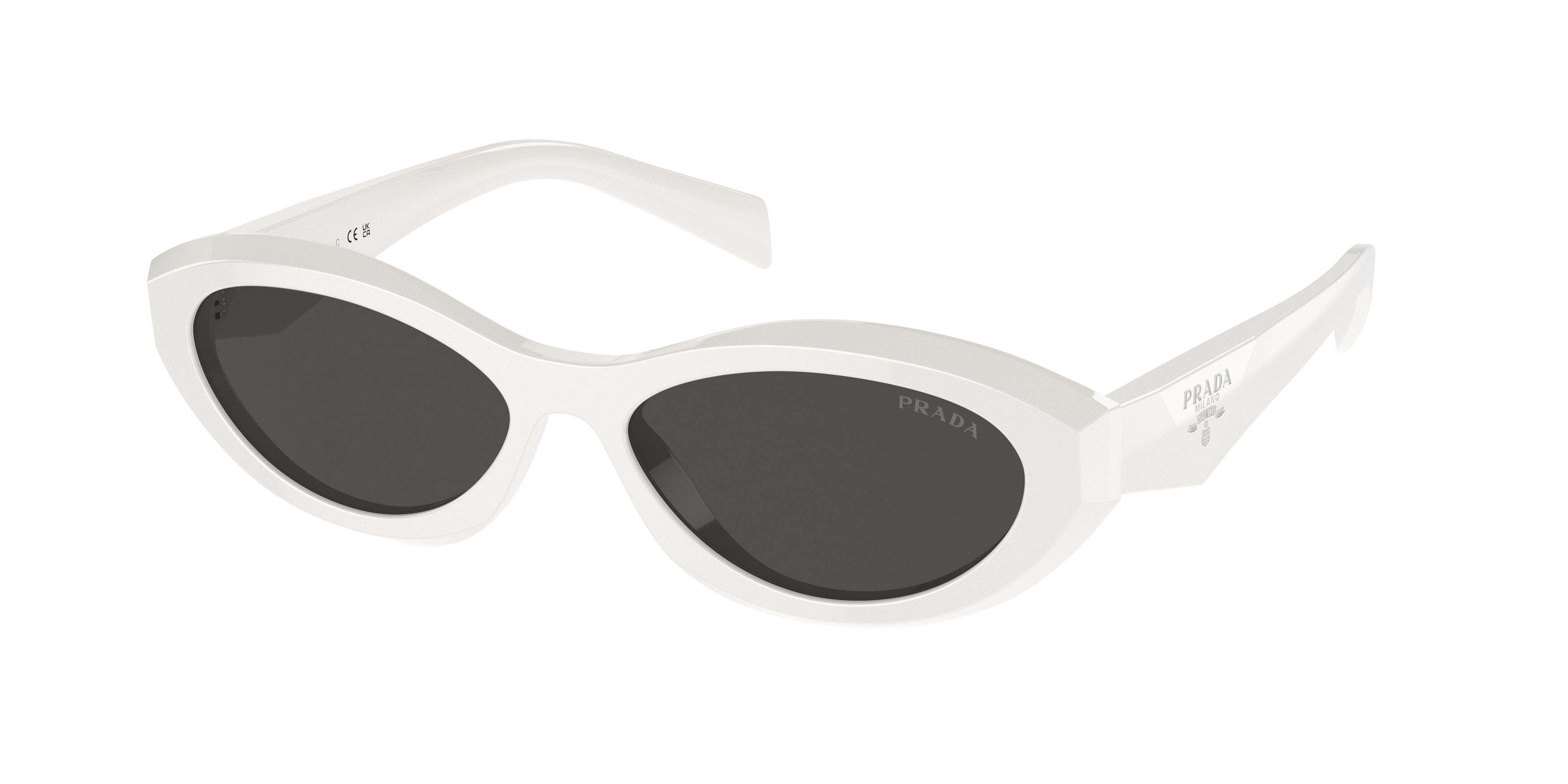 Prada PR26ZS Irregular Sunglasses 17K08Z-Talc 55-145-16 - Color Map White