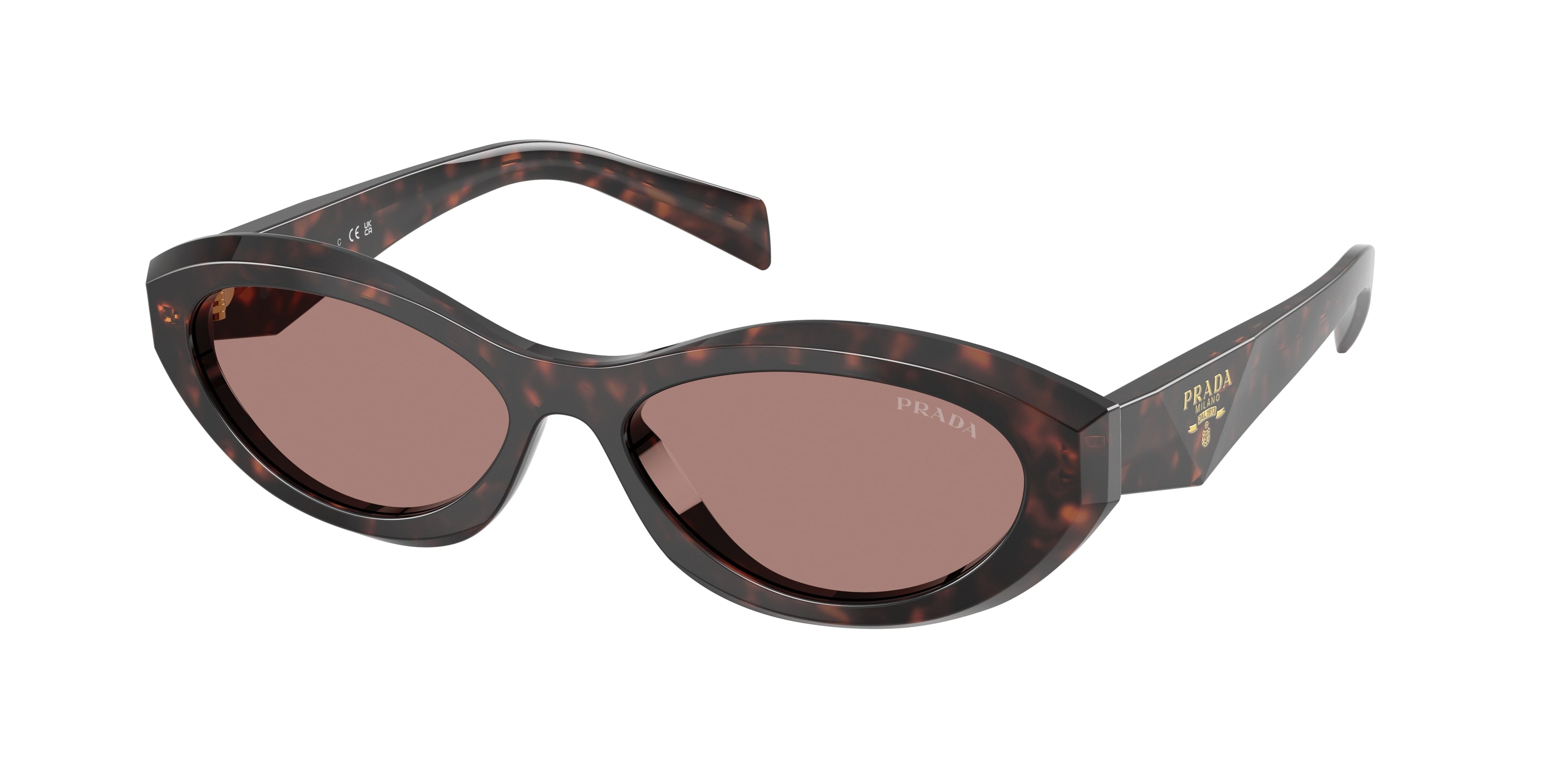 Prada PR26ZS Irregular Sunglasses 17N60B-Root Tortoise 55-145-16 - Color Map Tortoise