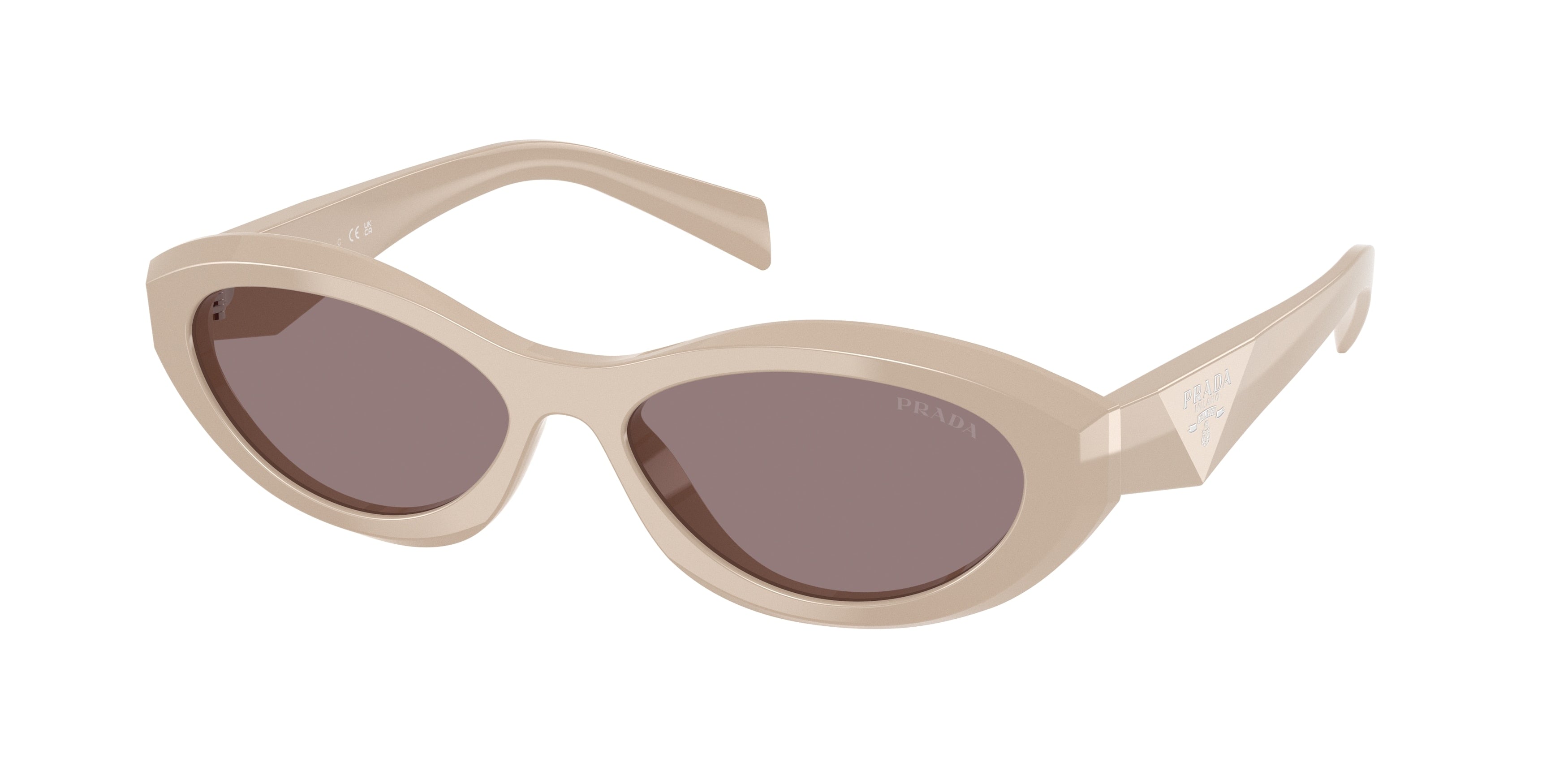 Prada PR26ZS Irregular Sunglasses 25B6X1-Powder 55-145-16 - Color Map Pink