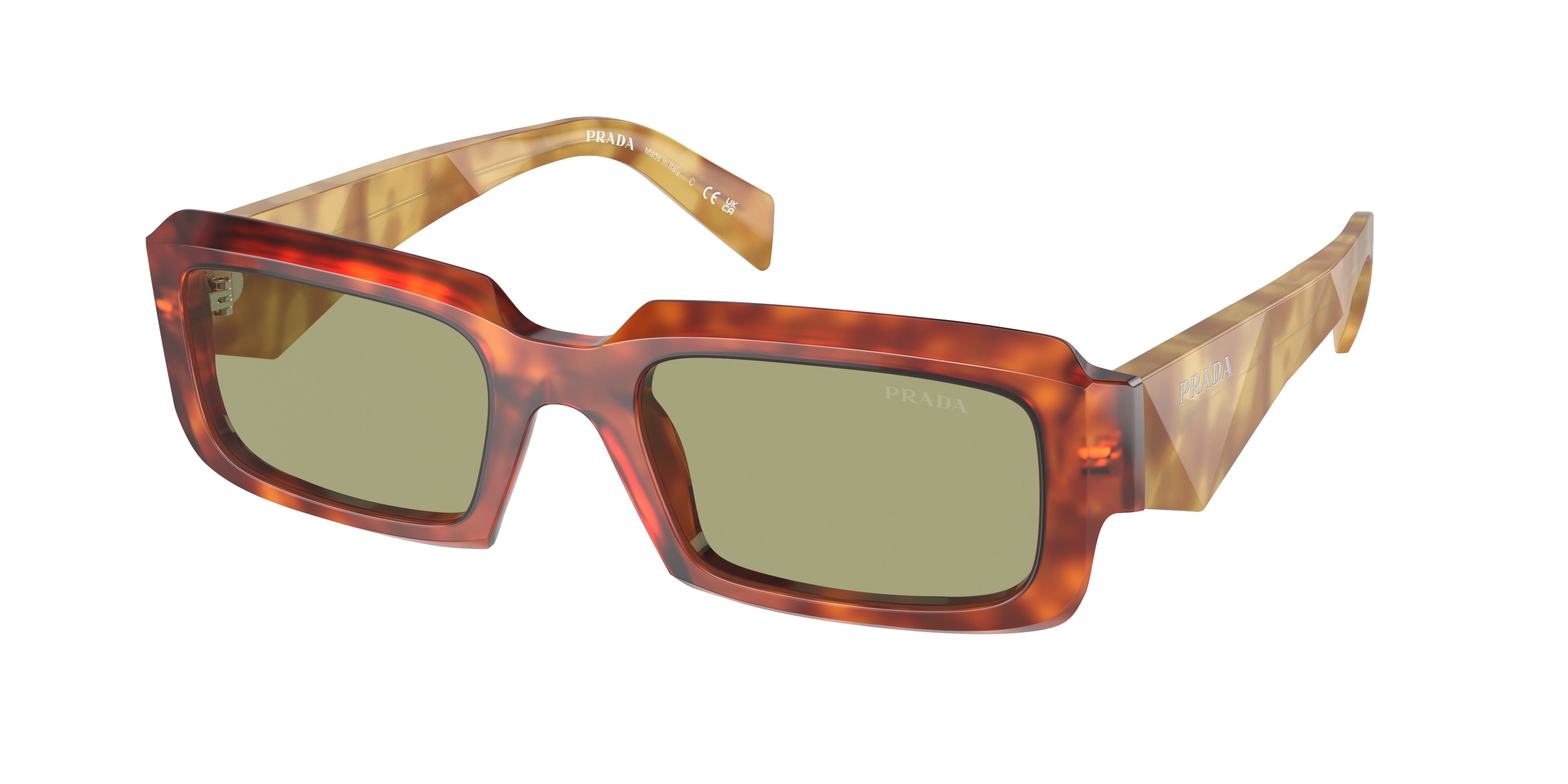 Prada PR27ZS Irregular Sunglasses 11P60C-Cognac Tortoise 54-145-21 - Color Map Brown