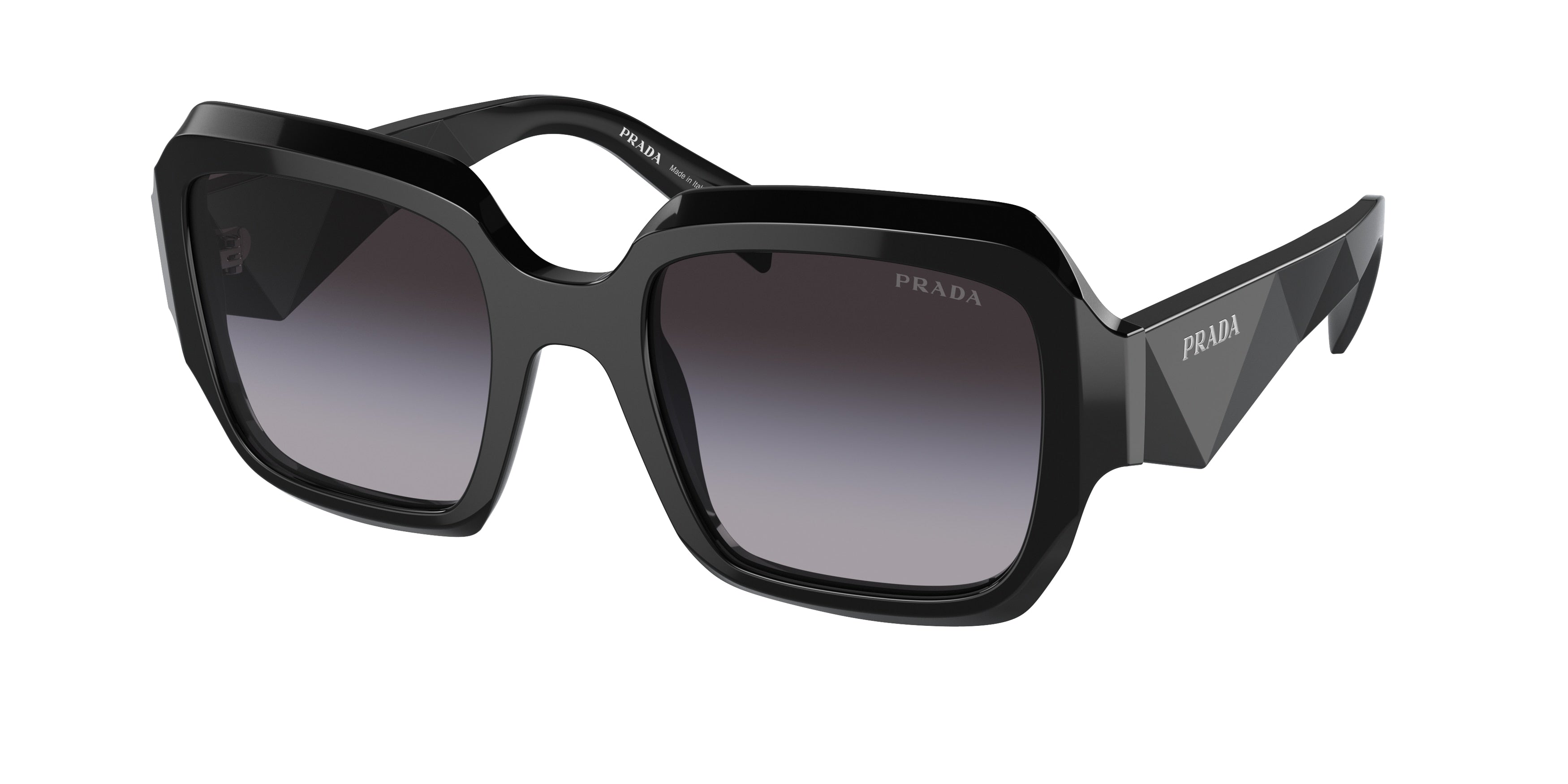 Prada PR28ZS Pillow Sunglasses 16K90A-Black 53-145-22 - Color Map Black