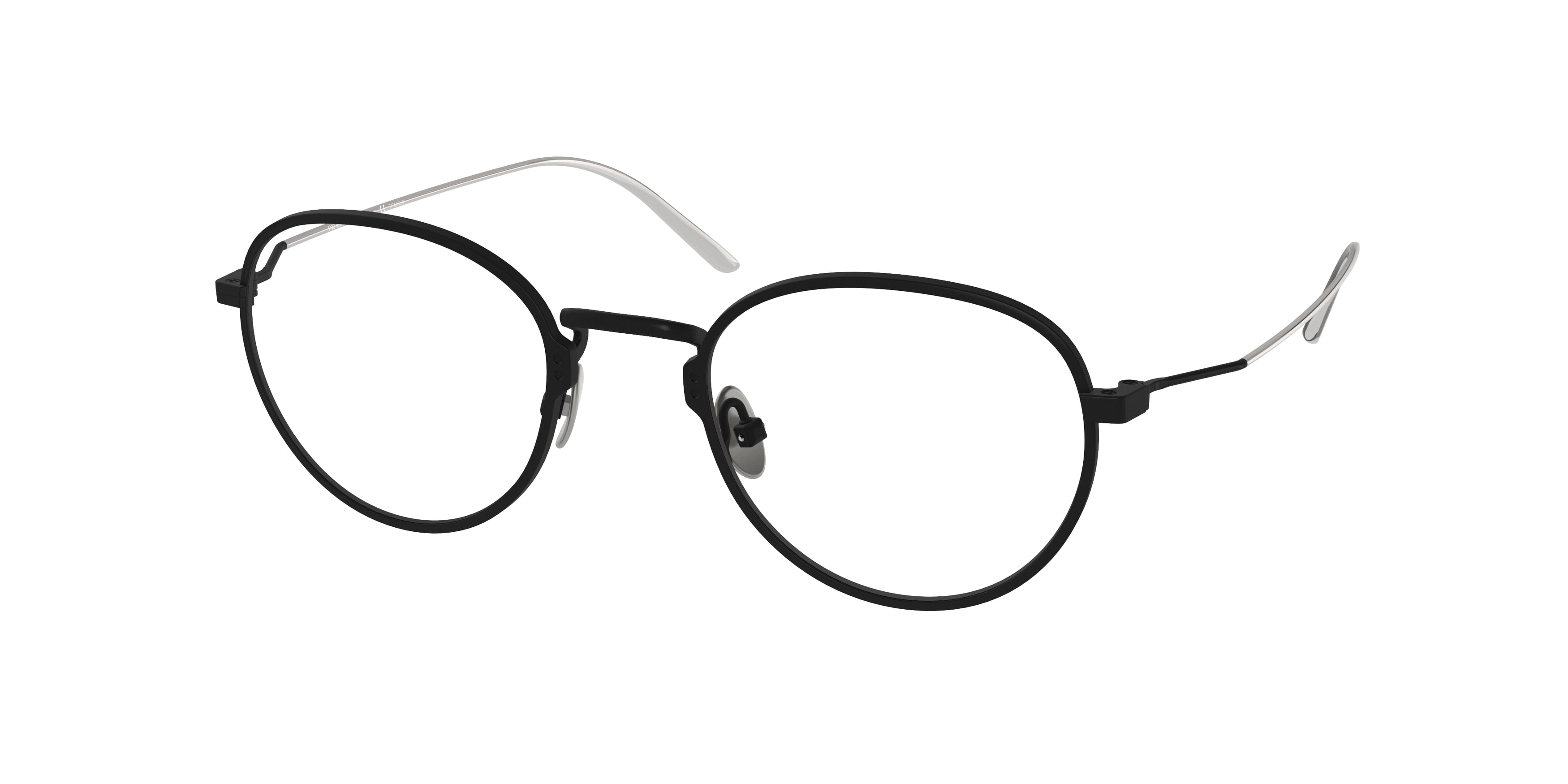 Prada PR50YV Oval Eyeglasses  04Q1O1-Matte Black 50-145-22 - Color Map Black