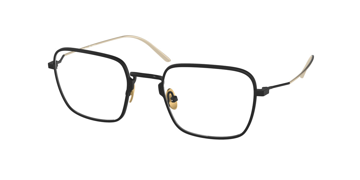 Prada PR51YV Pillow Eyeglasses 04Q1O1-Matte Black 52-145-22 - Color Map Black