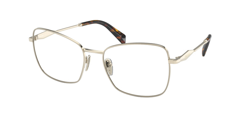 Prada PR53ZV Pillow Eyeglasses ZVN1O1-Pale Gold 54-140-18 - Color Map Gold