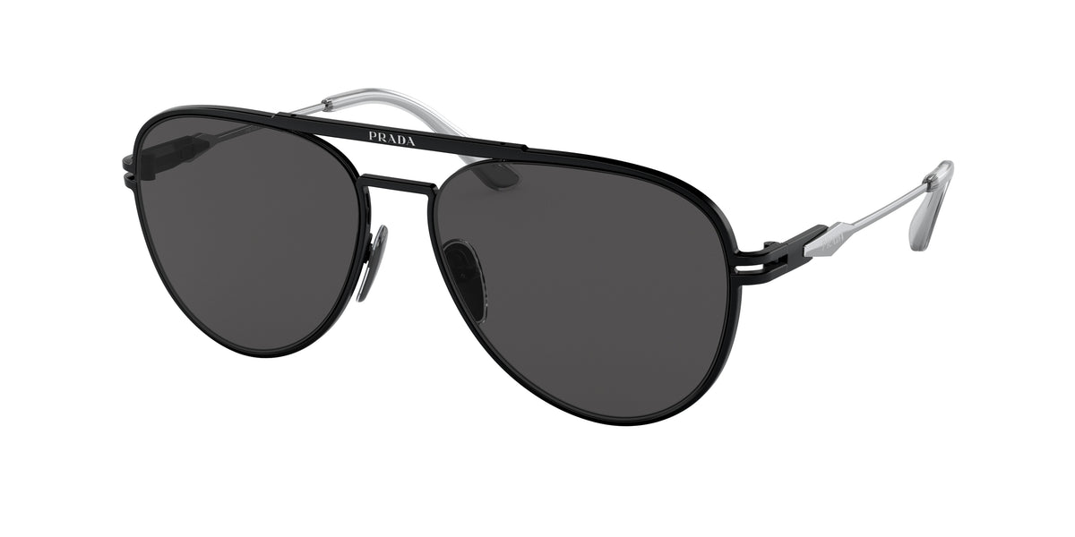 Prada PR54ZS Pilot Sunglasses 1BO5S0-Matte Black 57-140-16 - Color Map Black