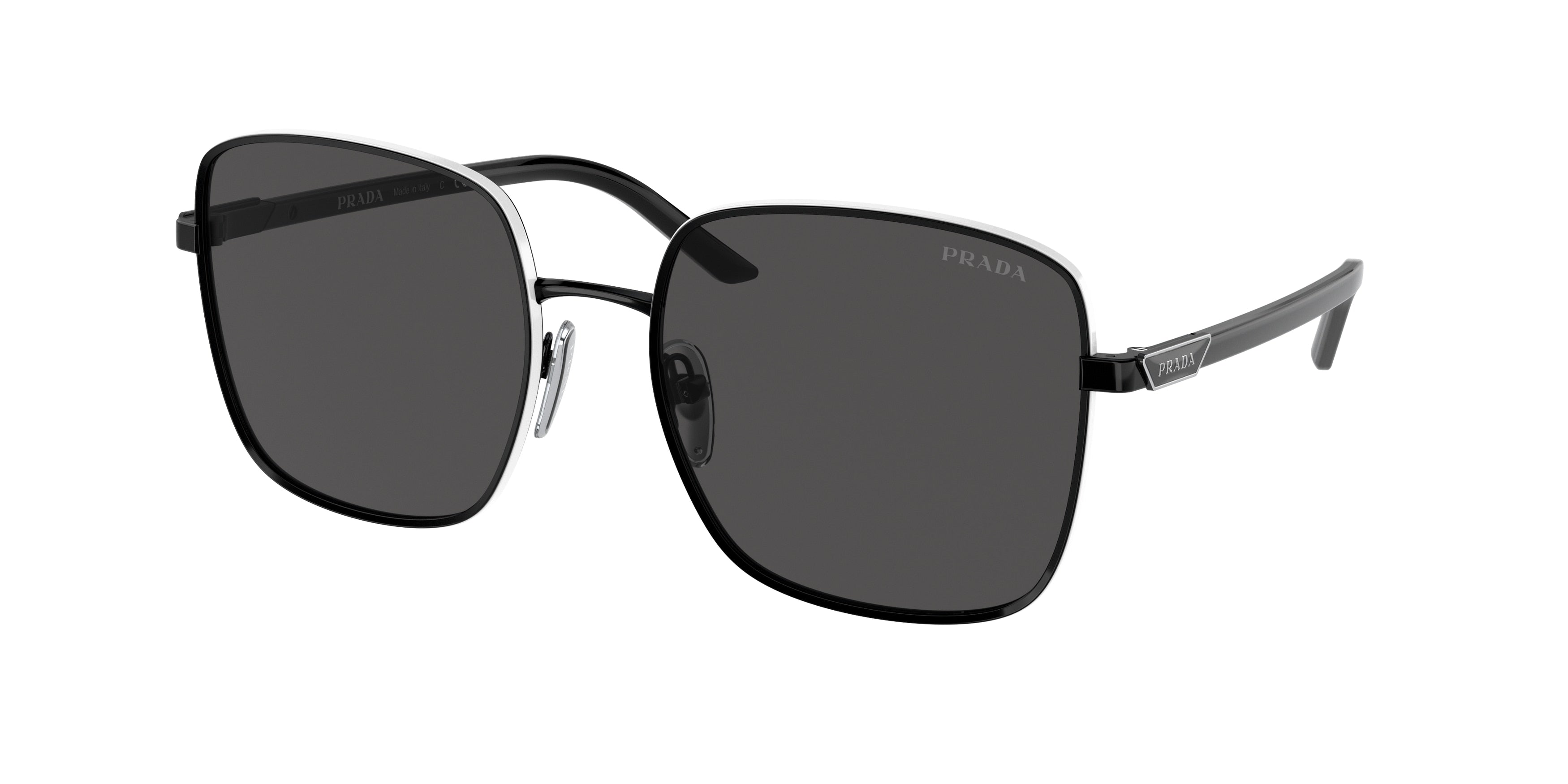 Prada PR55YS Pillow Sunglasses 1AB5S0-Black 57-135-19 - Color Map Black