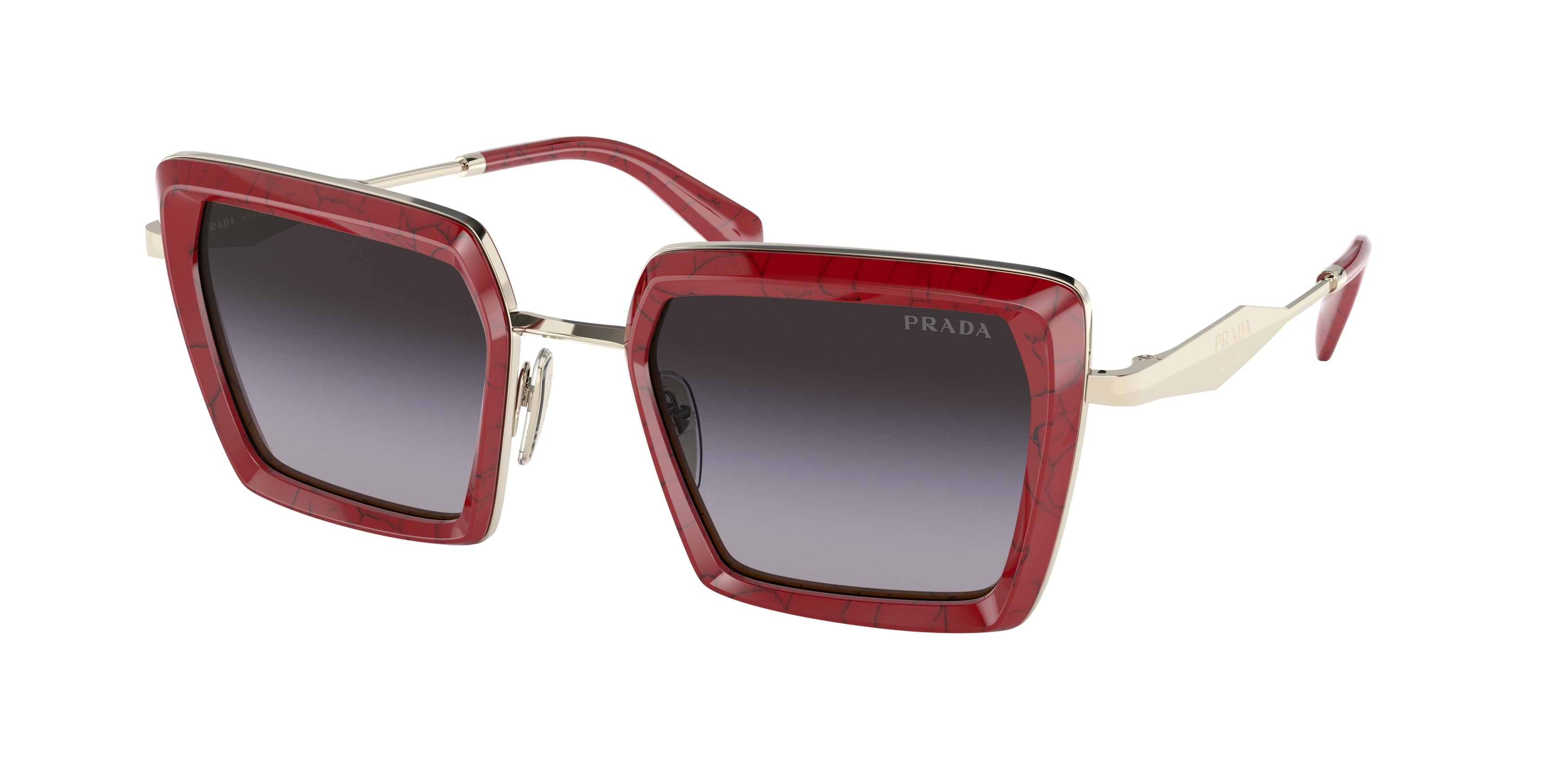 Prada PR55ZS Pillow Sunglasses 15D09S-Etruscan Marble 53-140-22 - Color Map Red