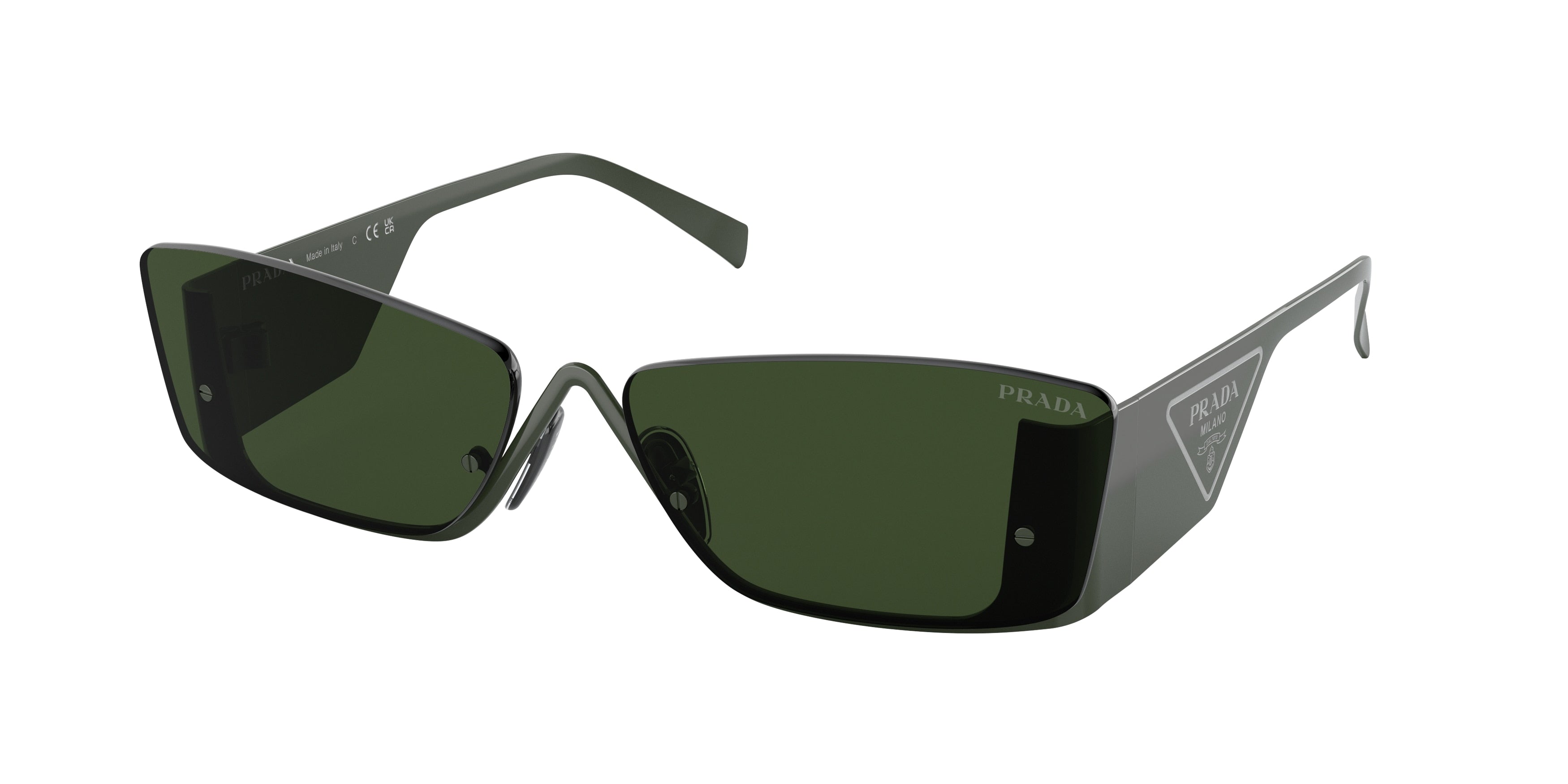 Prada PR59ZS Butterfly Sunglasses 13H02V-Military 64-135-16 - Color Map Green