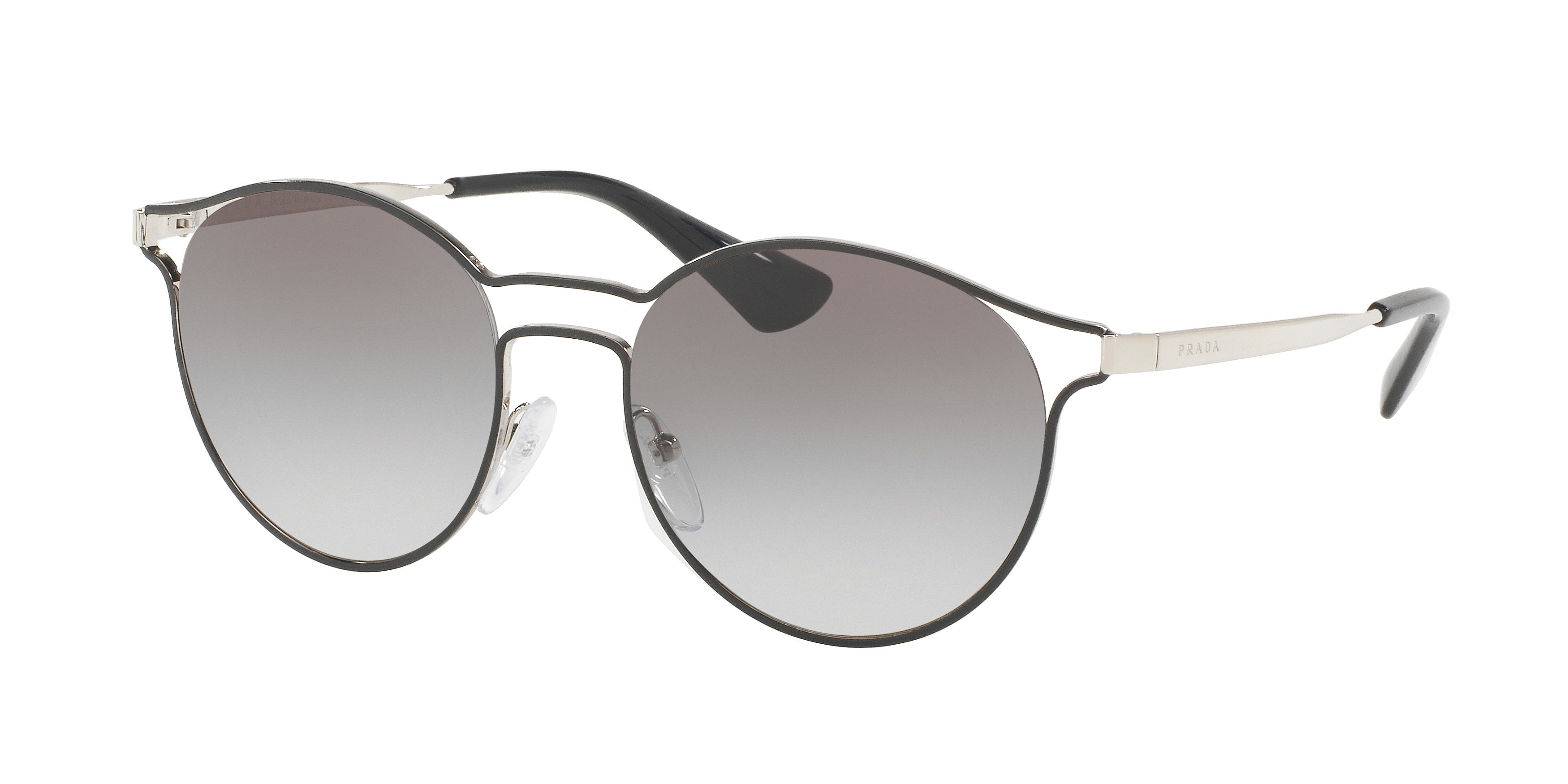 Prada CATWALK PR62SS Phantos Sunglasses 1AB0A7-Black/Silver 53-140-19 - Color Map Black