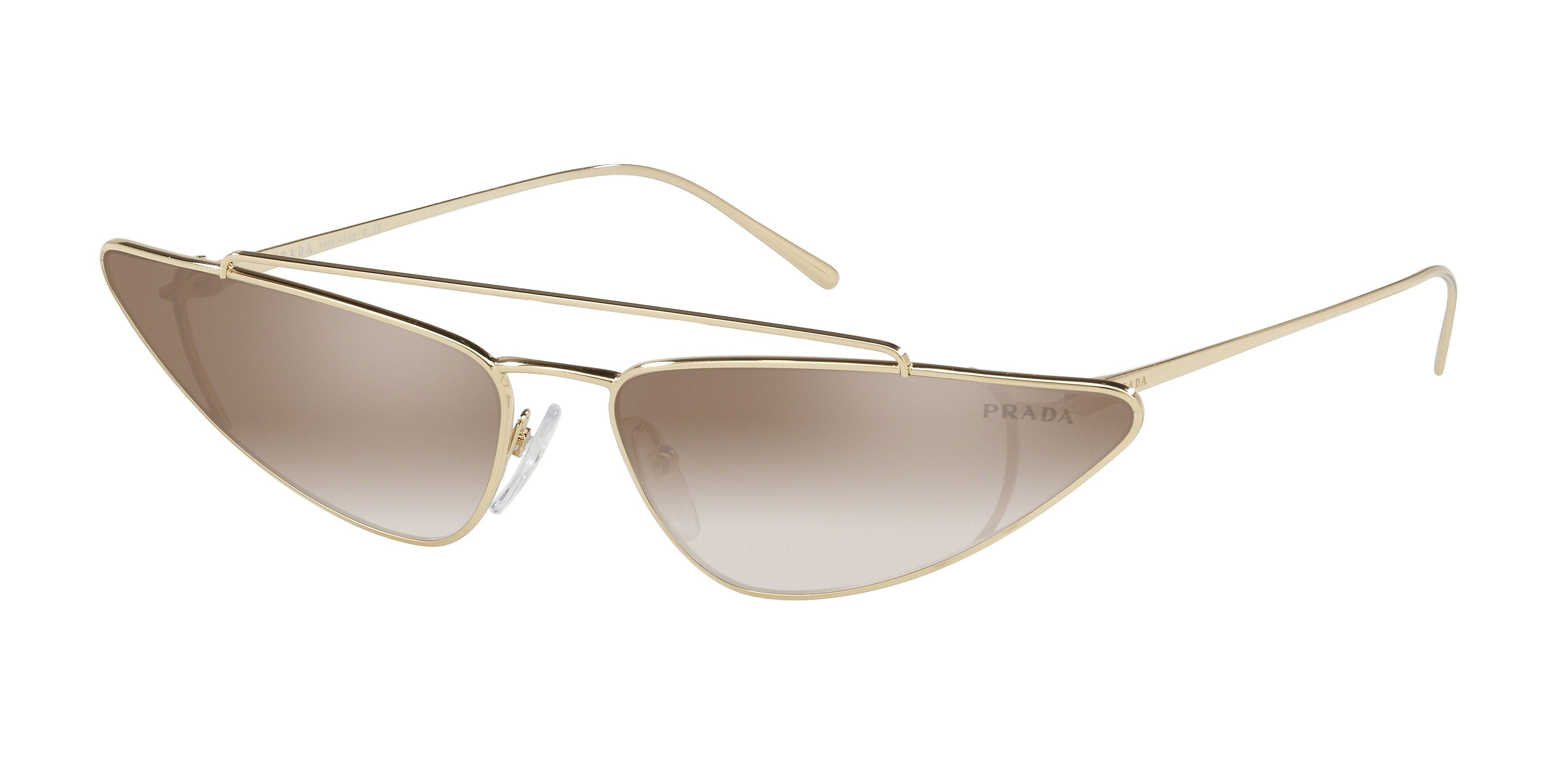 Prada CATWALK PR63US Cat Eye Sunglasses ZVN4O0-Pale Gold 68-140-15 - Color Map Gold