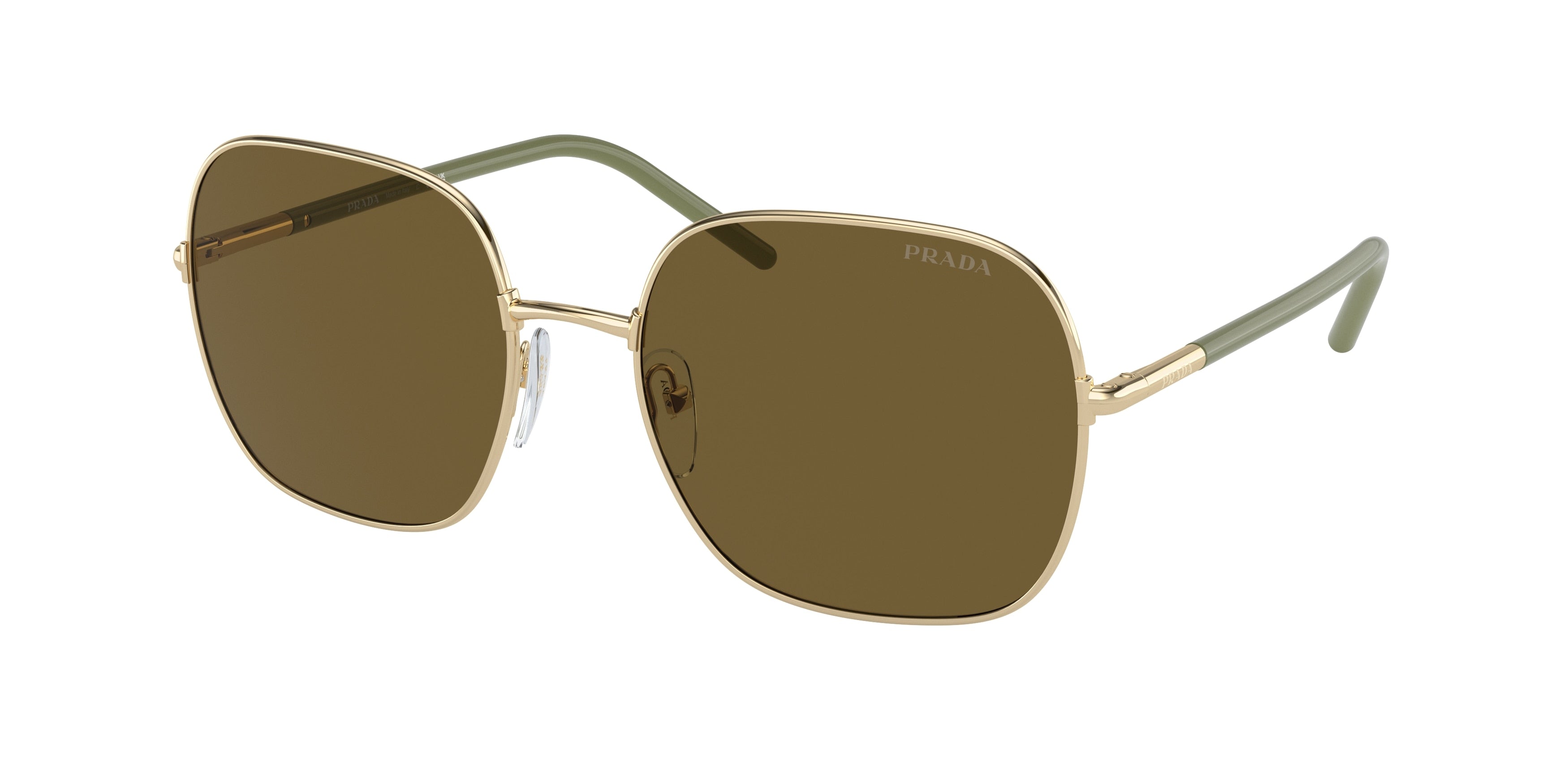 Prada PR67XS Pillow Sunglasses ZVN01T-Pale Gold 58-145-19 - Color Map Gold