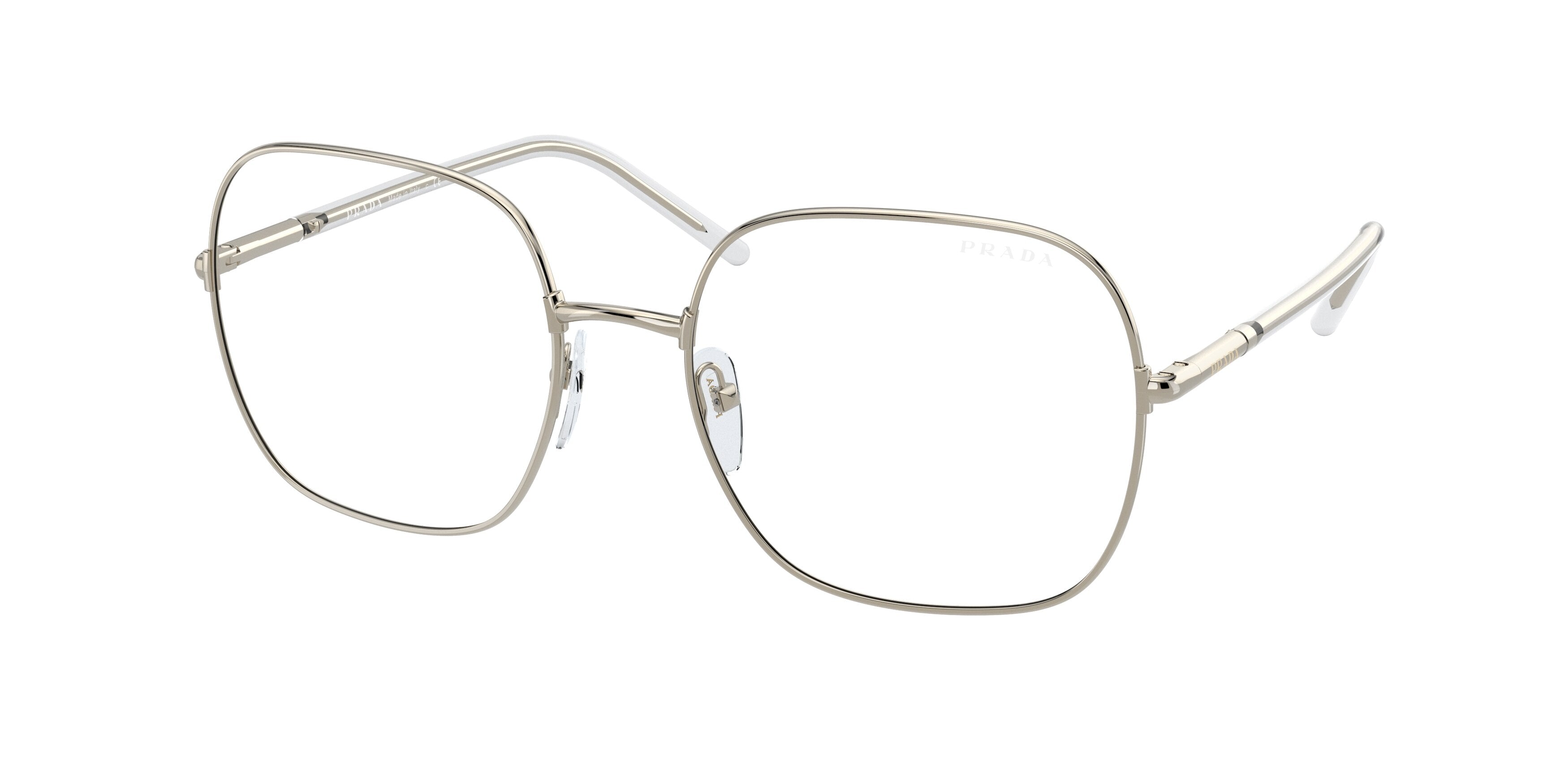 Prada PR67XS Pillow Sunglasses ZVN08N-Pale Gold 55-140-19 - Color Map Gold
