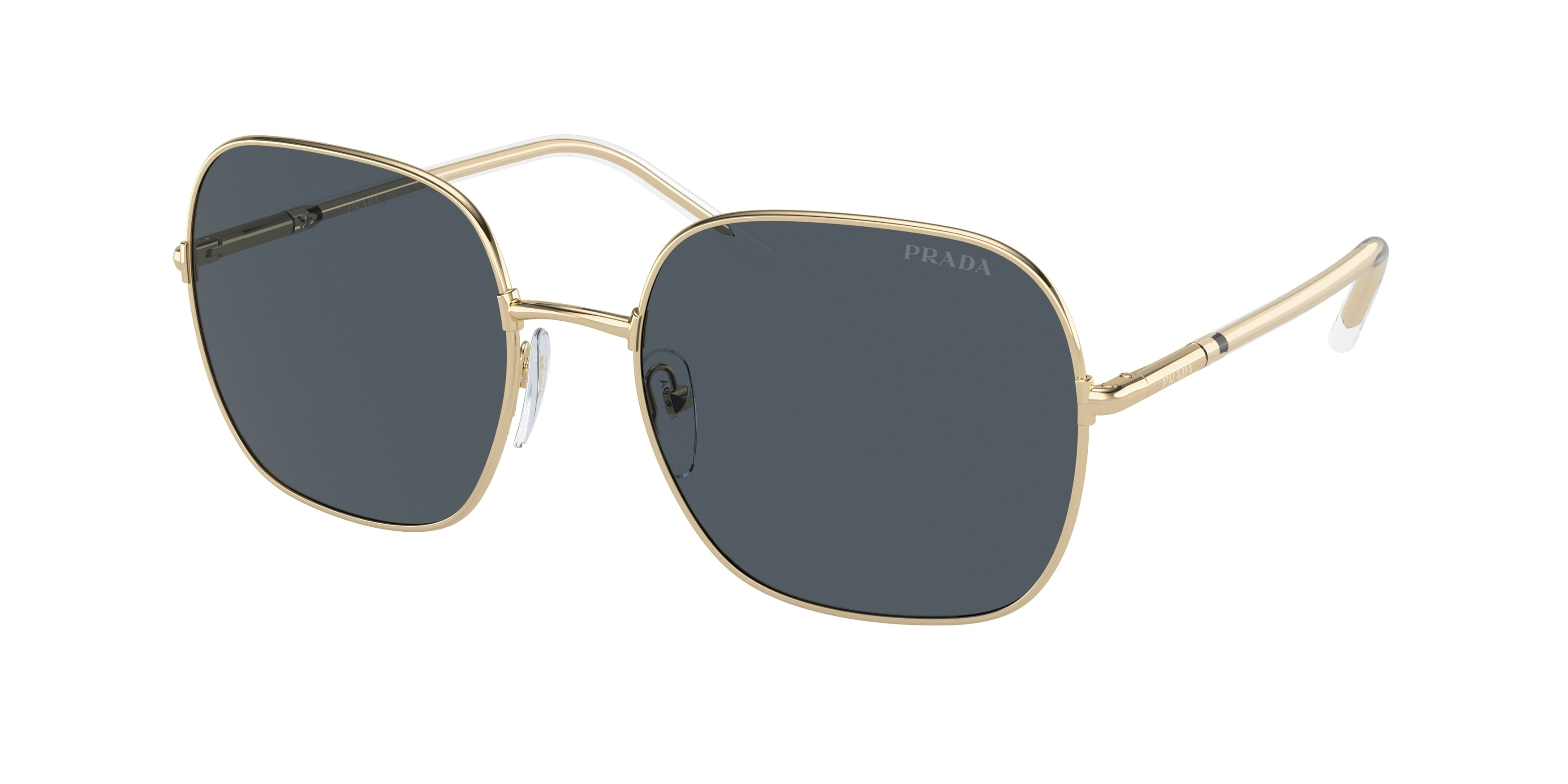 Prada PR67XS Pillow Sunglasses ZVN09T-Pale Gold 58-145-19 - Color Map Gold