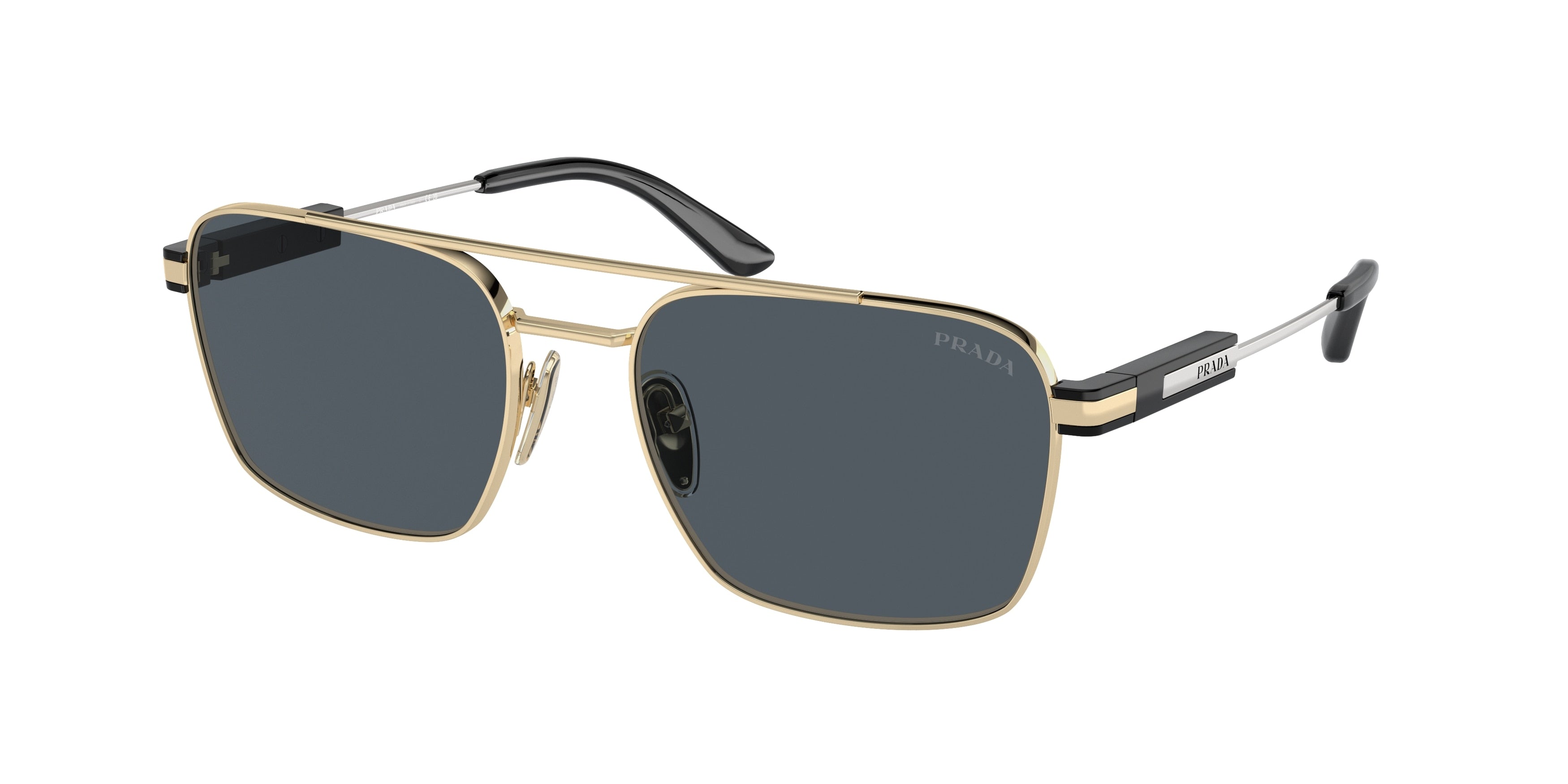 Prada PR67ZS Pillow Sunglasses ZVN09T-Pale Gold 56-145-18 - Color Map Gold