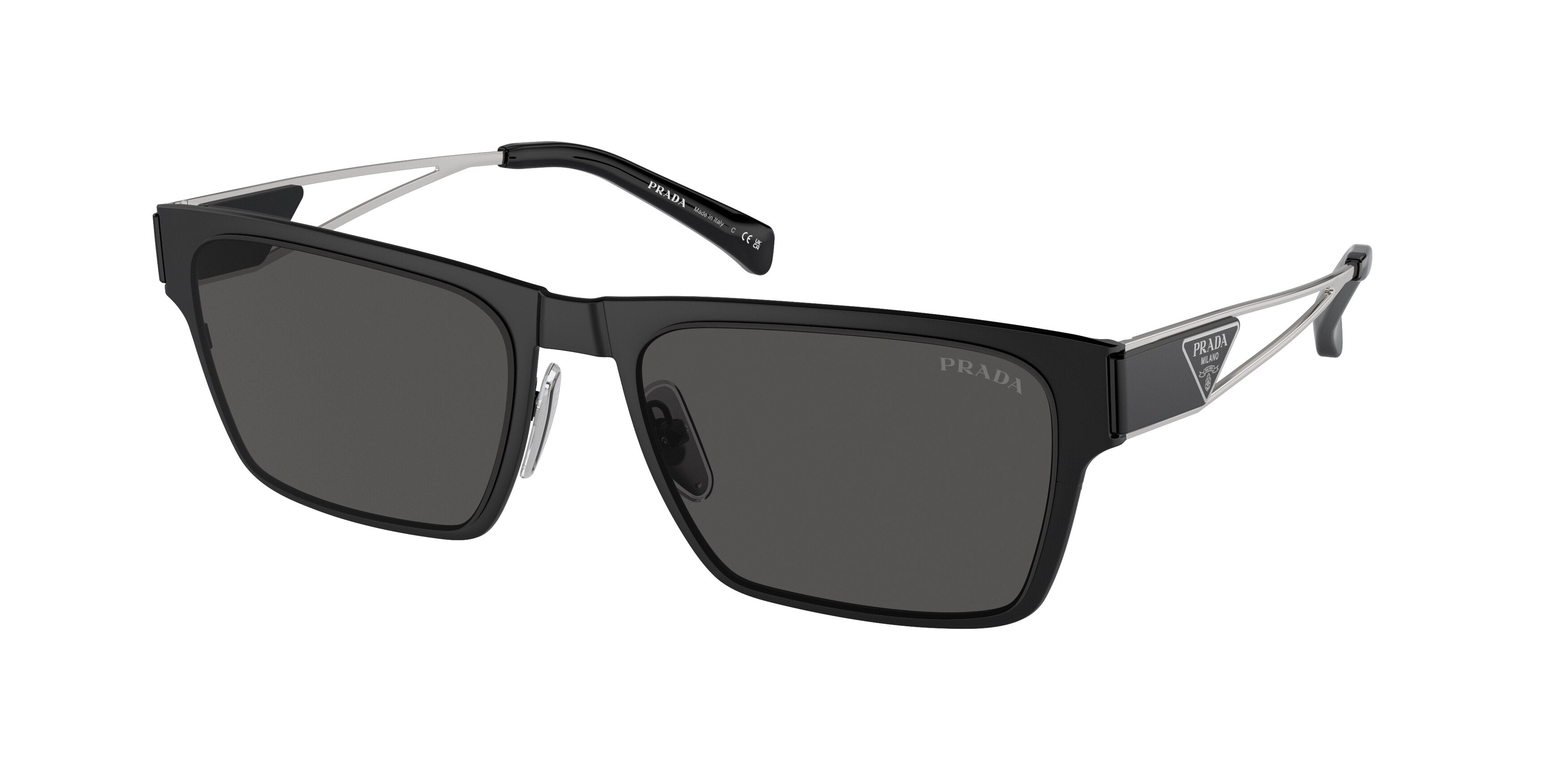 Prada PR71ZS Pillow Sunglasses 1BO5S0-Matte Black 56-145-18 - Color Map Black