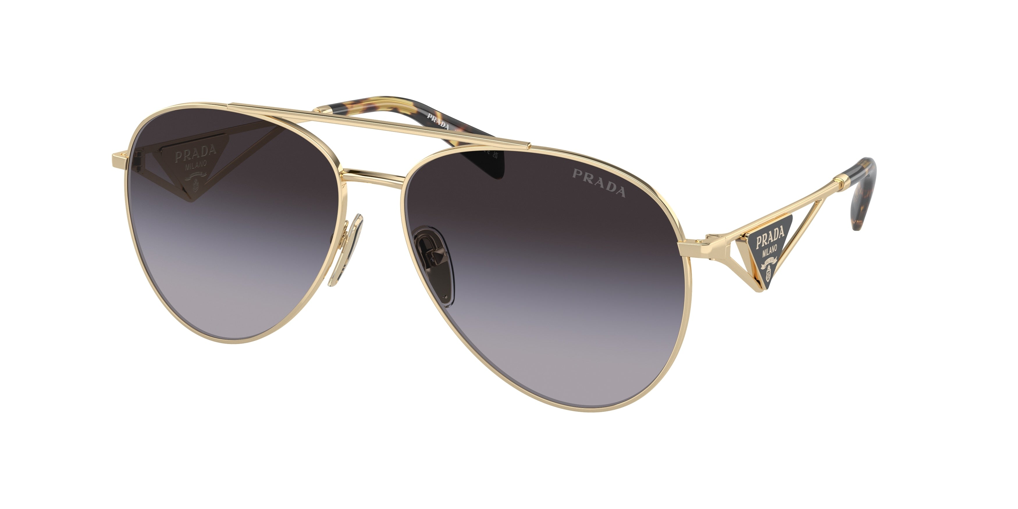 Prada PR73ZS Pilot Sunglasses ZVN5D1-Pale Gold 61-140-14 - Color Map Gold