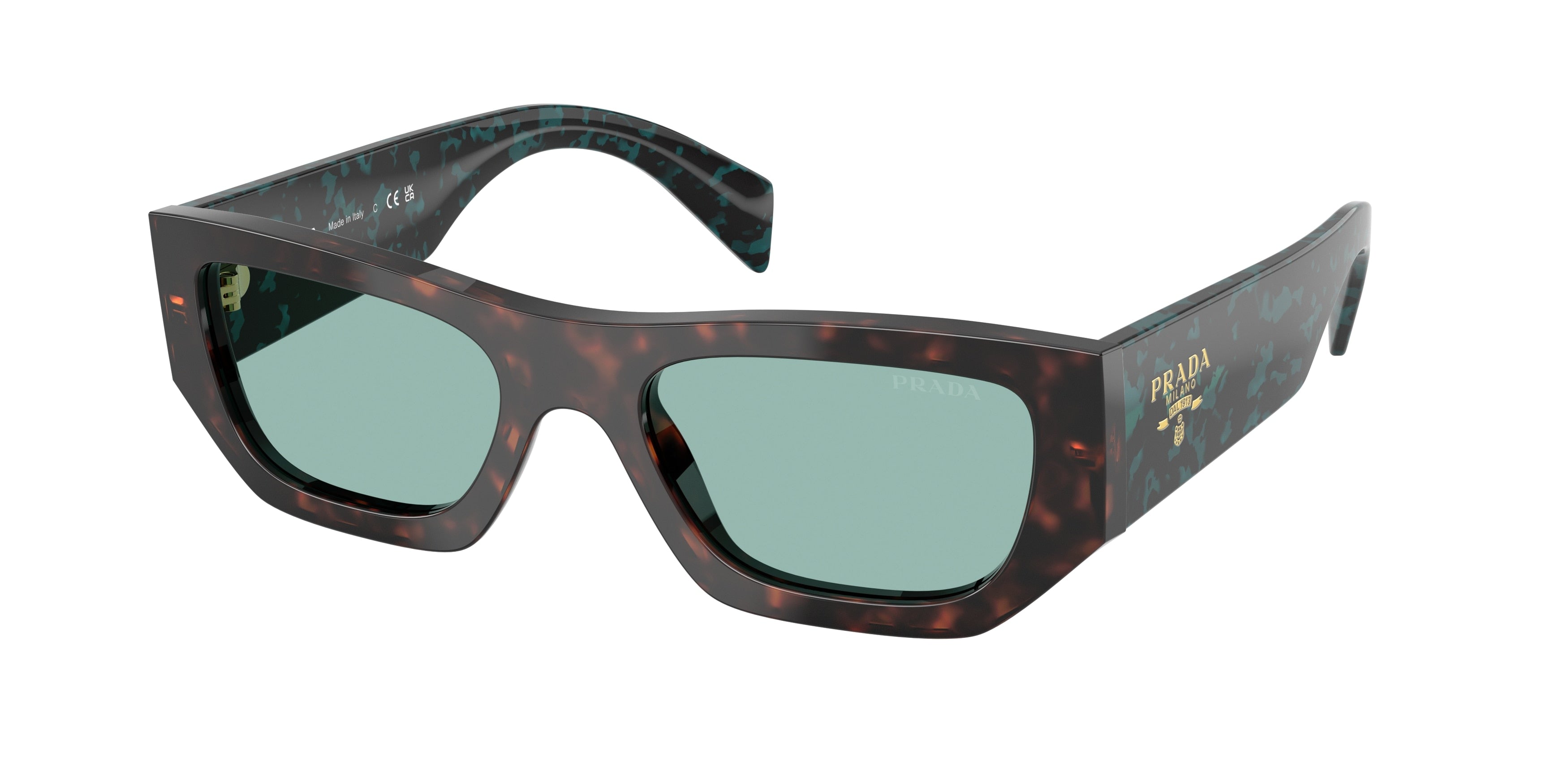 Prada PRA01S Pillow Sunglasses 18Z40K-Root Tortoise 53-145-20 - Color Map Tortoise