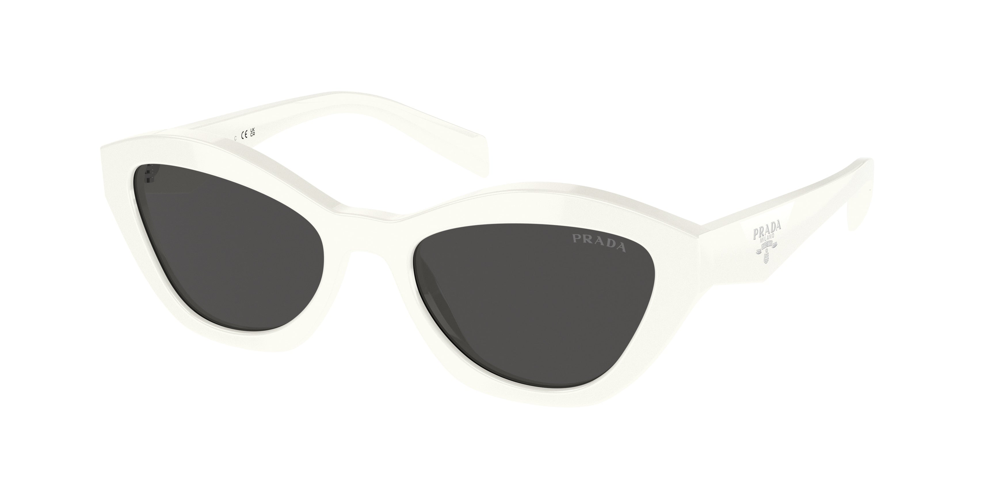 Prada PRA02S Butterfly Sunglasses 17K08Z-White 52-140-19 - Color Map White