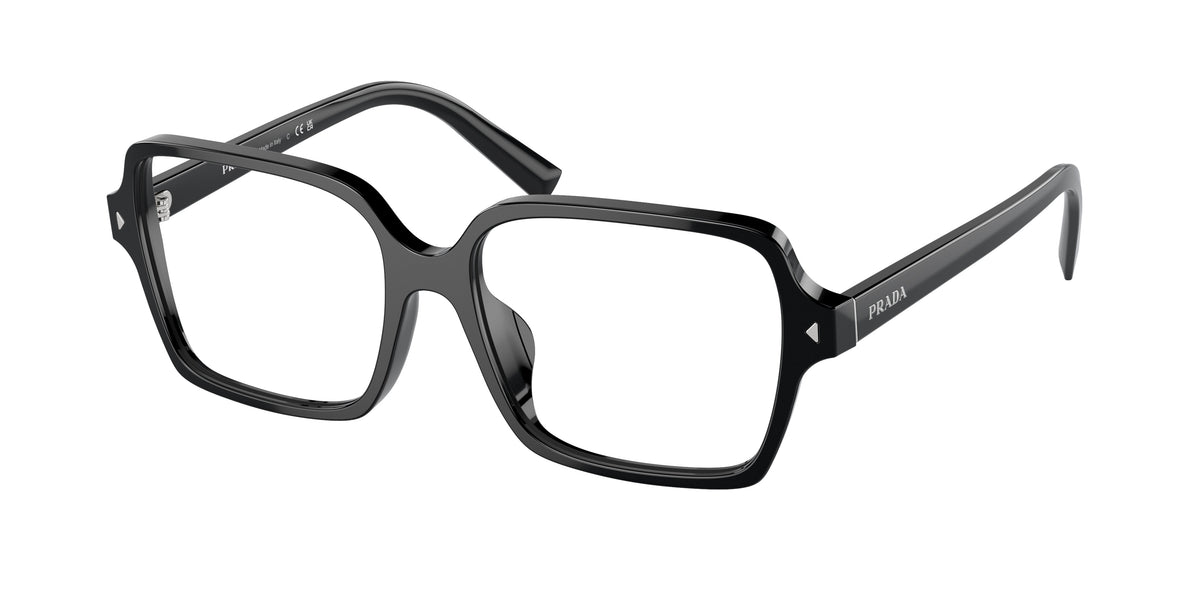 Prada PRA02VF Pillow Eyeglasses 1AB1O1-Black 55-145-16 - Color Map Black