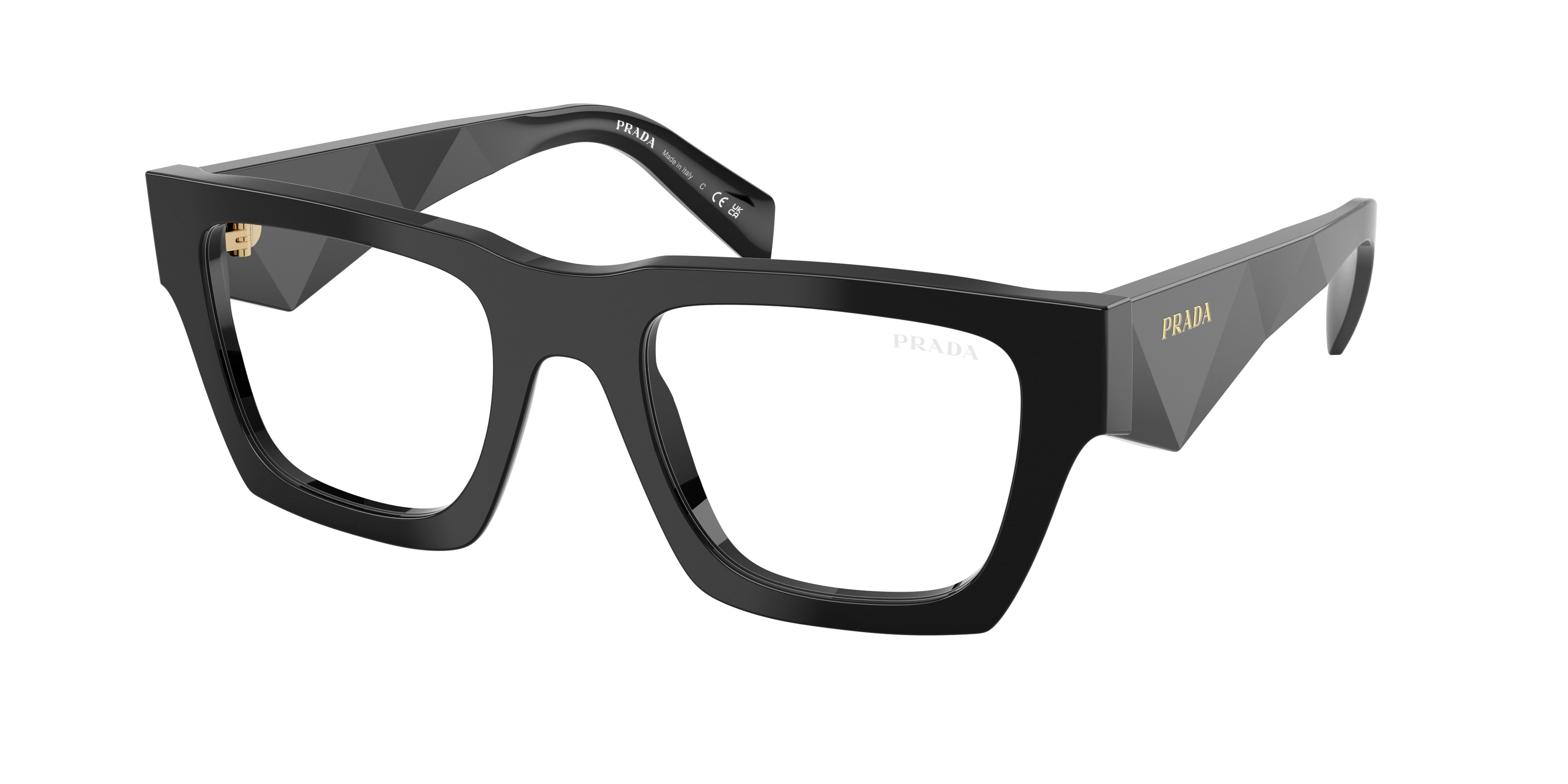 Prada PRA06S Pillow Sunglasses 16K08N-Black 50-145-21 - Color Map Black