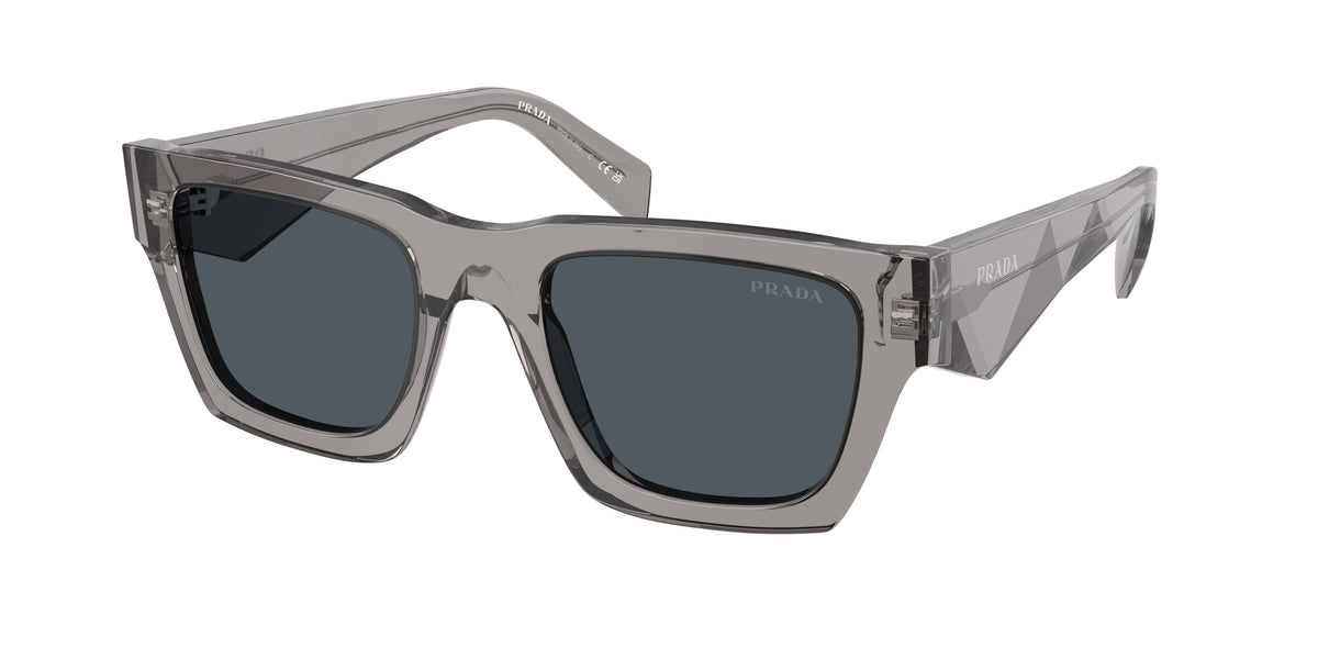 Prada PRA06S Pillow Sunglasses 16Z70B-Transparent Dark Grey 50-145-21 - Color Map Grey
