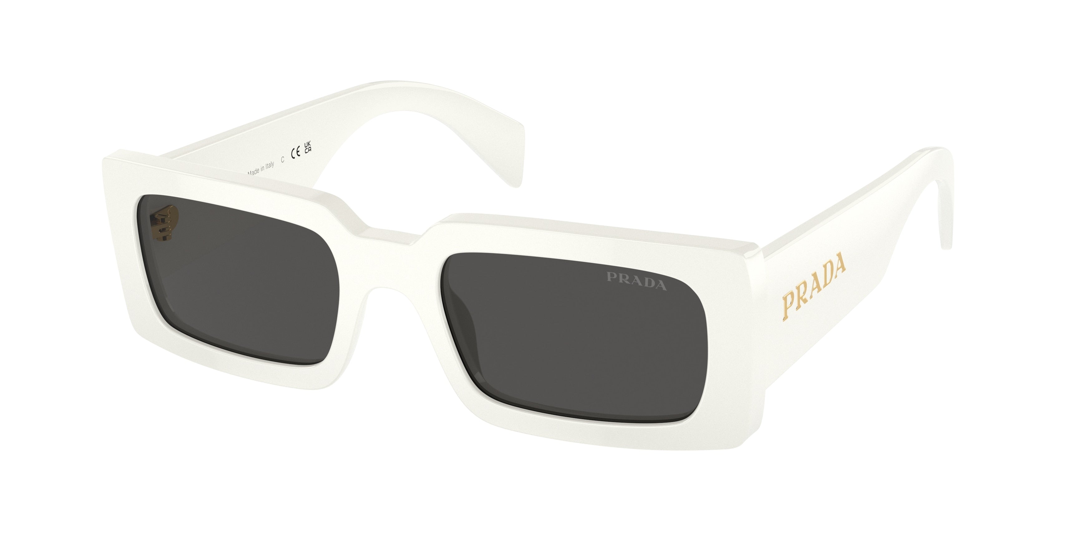Prada PRA07SF Pillow Sunglasses 1425S0-White Ivory 54-145-18 - Color Map White
