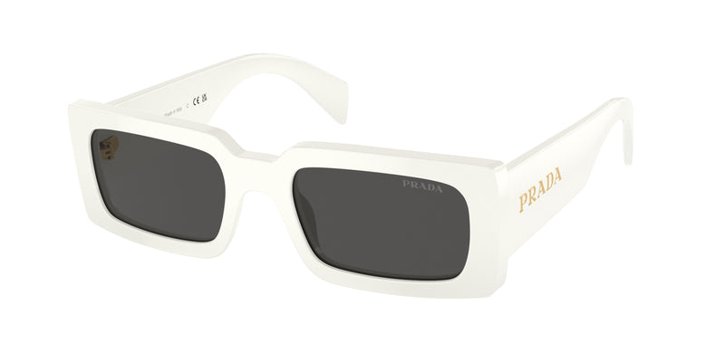 Prada PRA07S Pillow Sunglasses 1425S0-Talc 52-145-20 - Color Map White