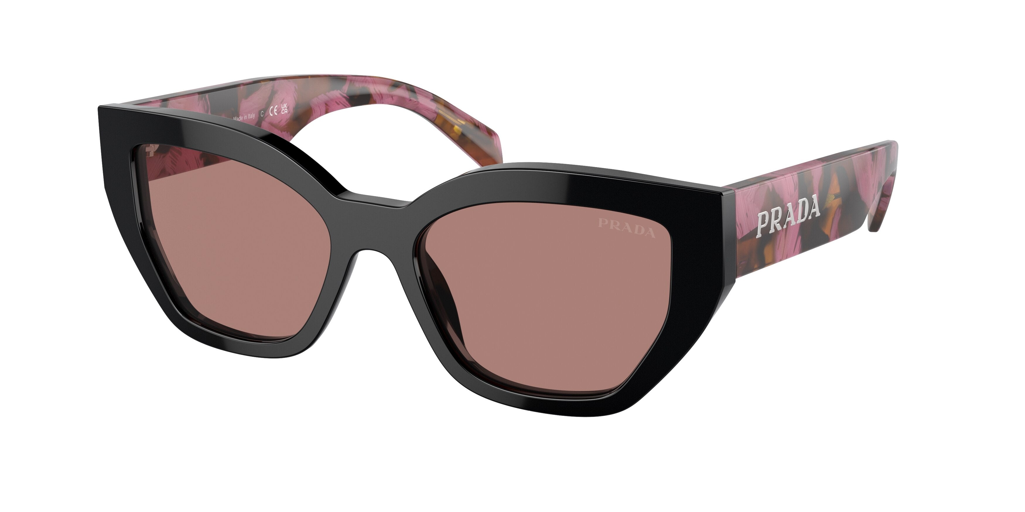 Prada PRA09SF Butterfly Sunglasses 12O10D-Mahogany 55-145-16 - Color Map Violet