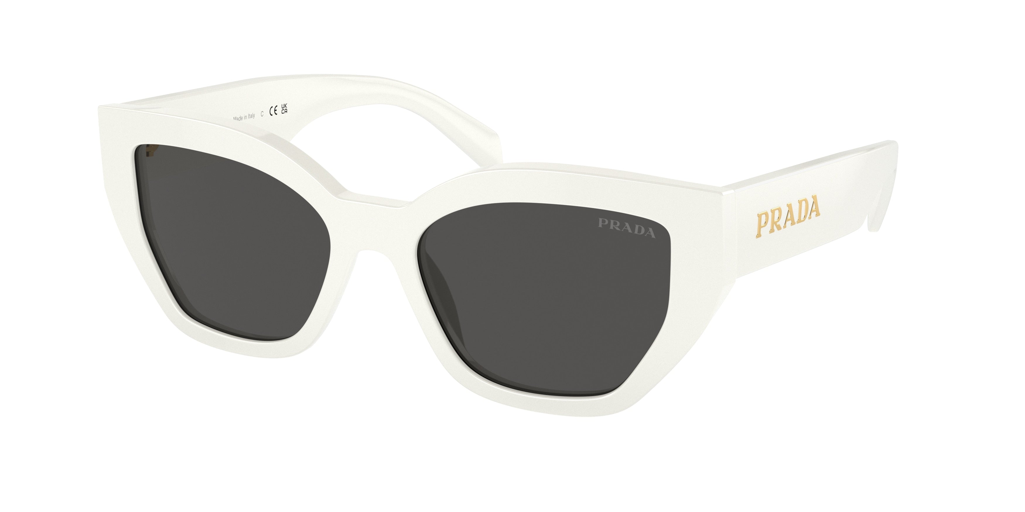 Prada PRA09SF Butterfly Sunglasses 1425S0-Talc 55-145-16 - Color Map White